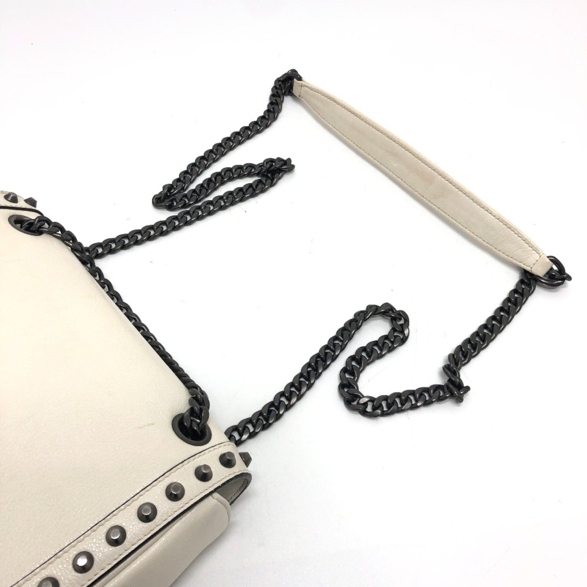 Prada PRADA 1BD147 Logo studs Bag 2WAY Shoulder Bag White Size ONE SIZE - 8 Thumbnail