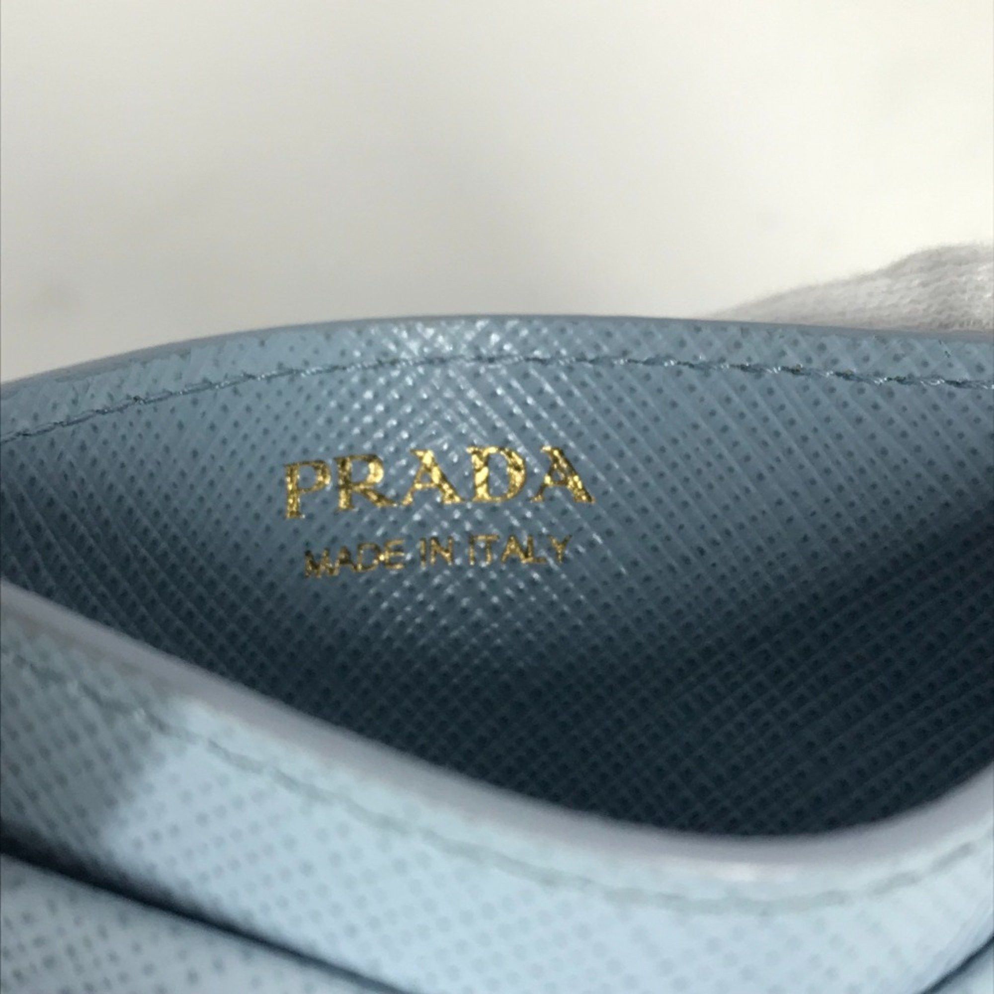 Prada PRADA Business Card Holder Pass Case Card Case Light blue Size ONE SIZE - 9 Thumbnail