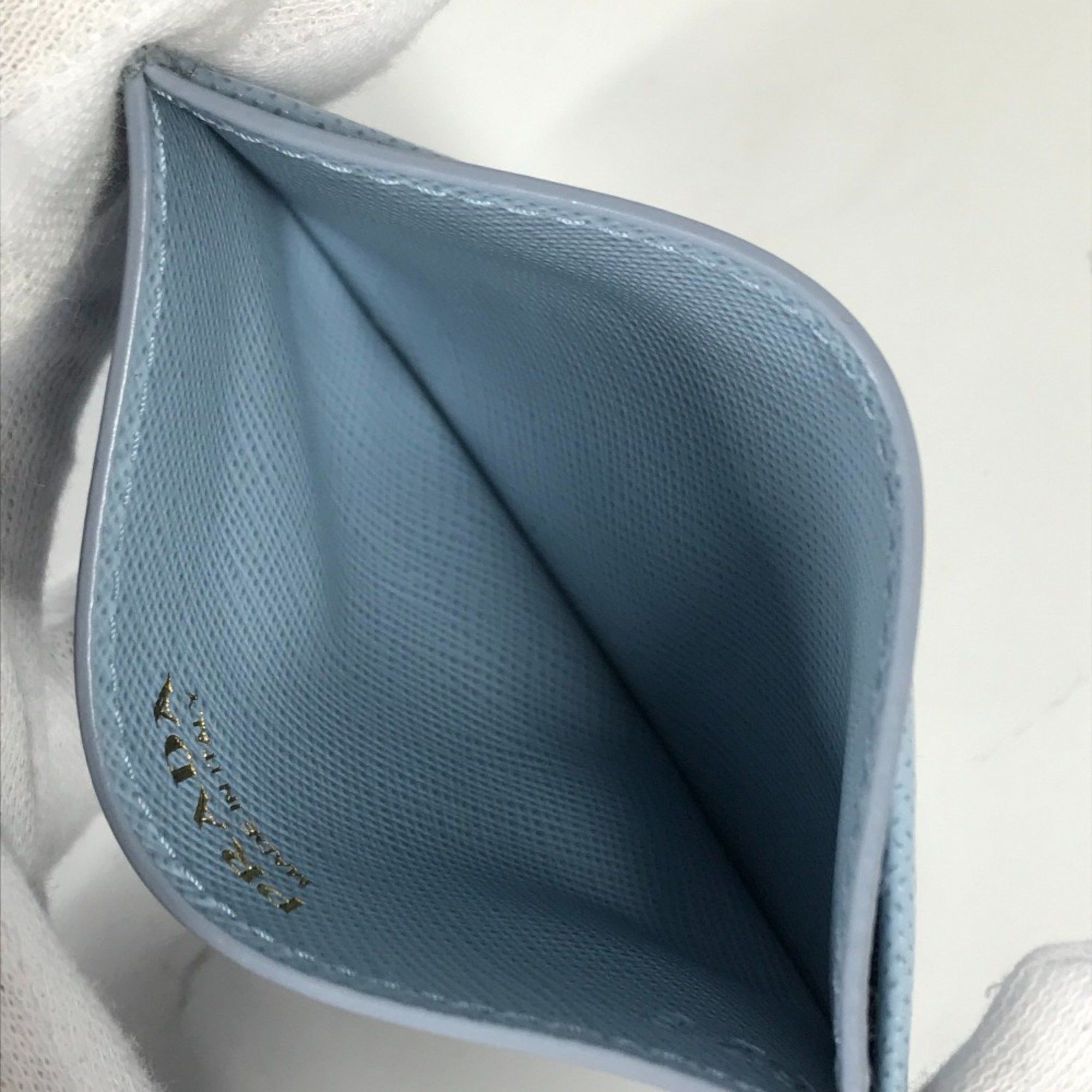 Prada PRADA Business Card Holder Pass Case Card Case Light blue Size ONE SIZE - 8 Thumbnail