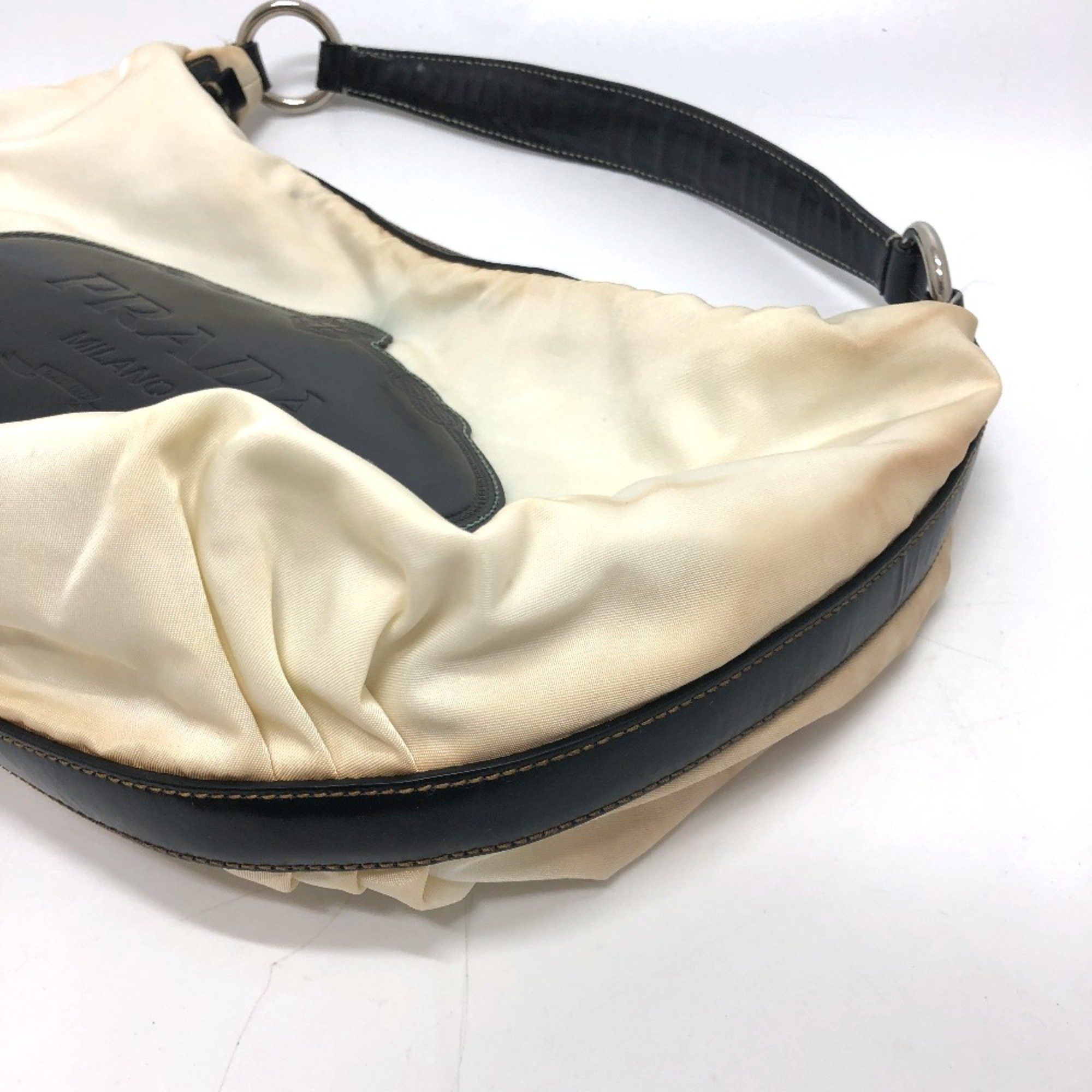 Prada PRADA logo Bag Hand Bag Shoulder Bag White Metal fittingsGold Size ONE SIZE - 6 Thumbnail