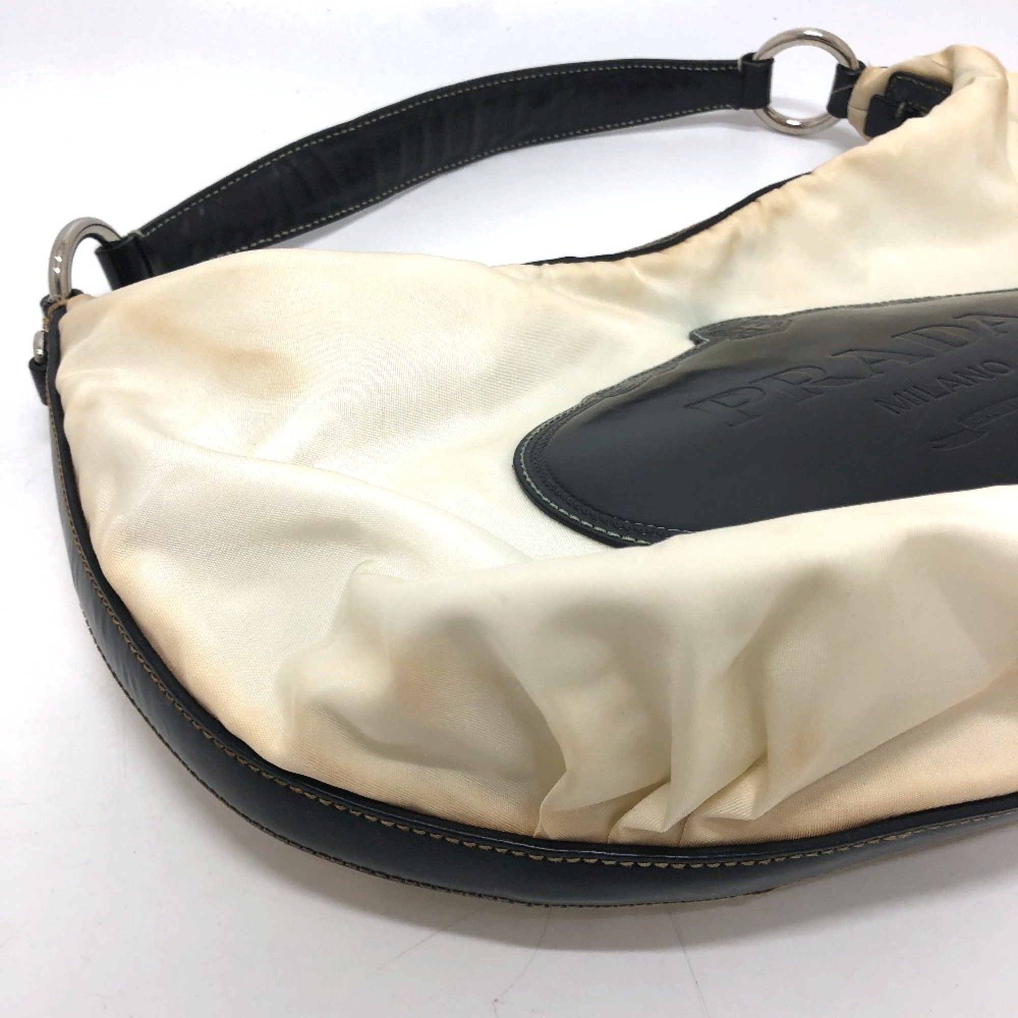 Prada PRADA logo Bag Hand Bag Shoulder Bag White Metal fittingsGold Size ONE SIZE - 7 Thumbnail