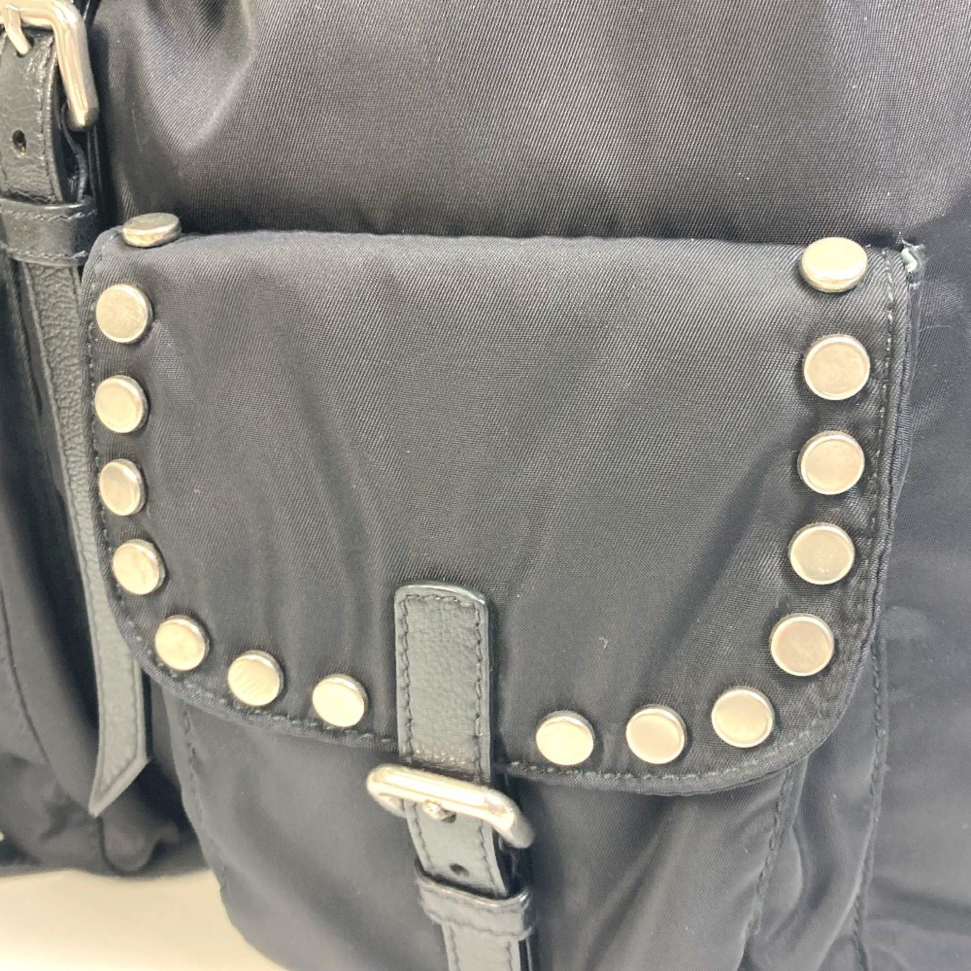 Prada PRADA 1BZ811 logo backpack bag Backpack Black SilverHardware Size ONE SIZE - 5 Thumbnail