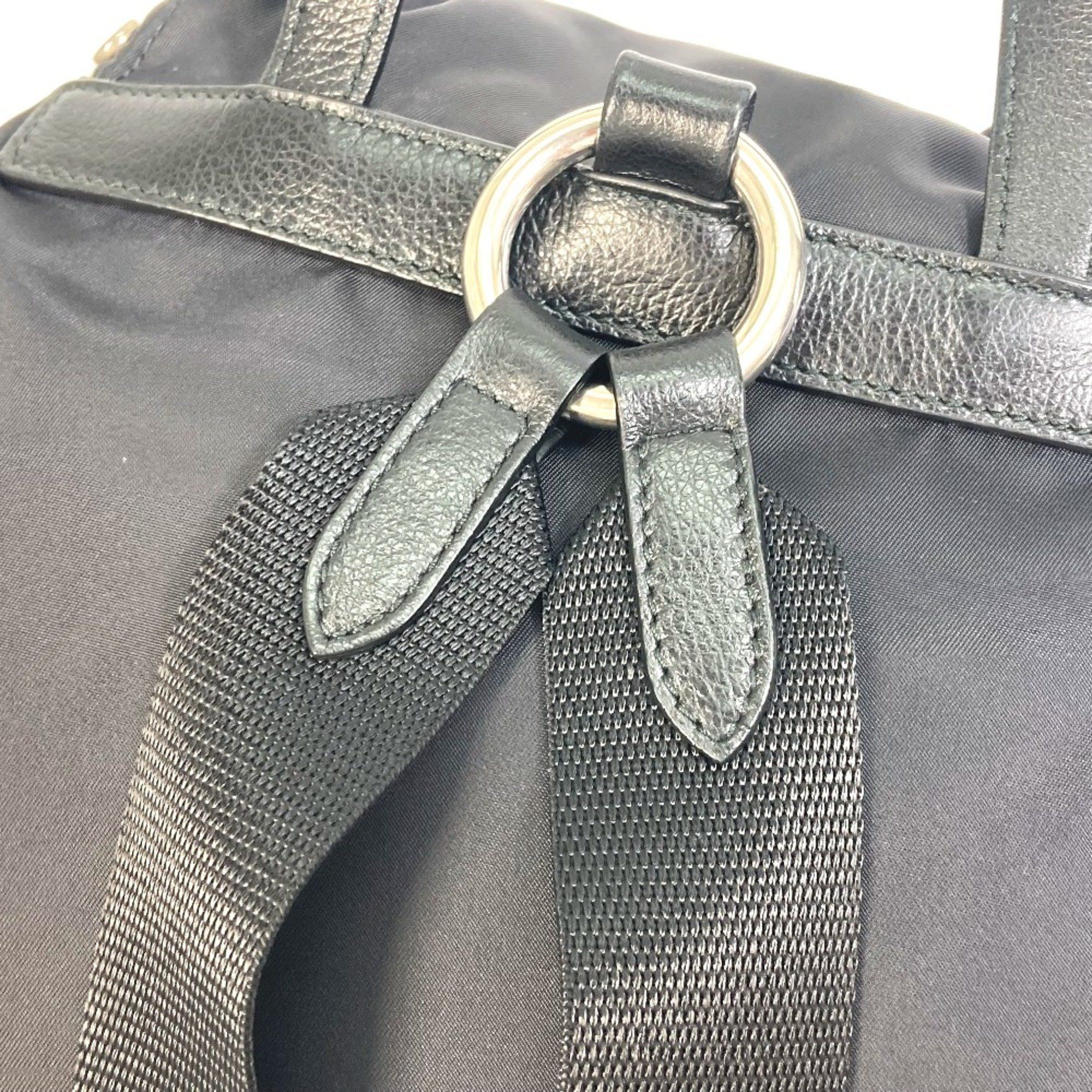 Prada PRADA 1BZ811 logo backpack bag Backpack Black SilverHardware Size ONE SIZE - 9 Thumbnail