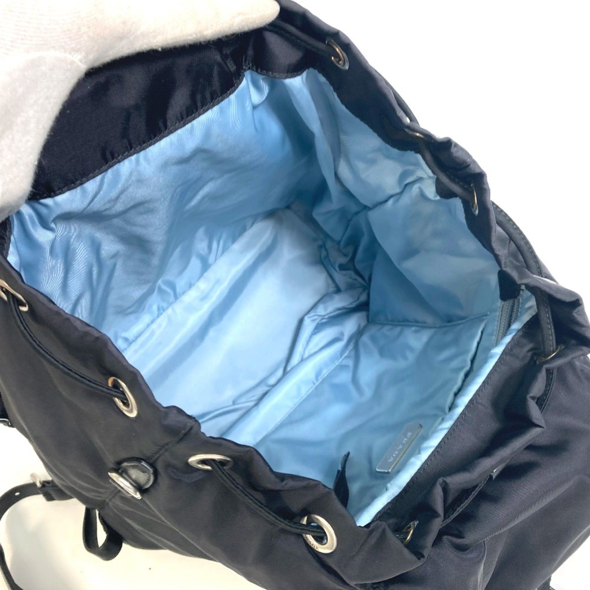 Prada PRADA 1BZ811 logo backpack bag Backpack Black SilverHardware Size ONE SIZE - 13 Thumbnail