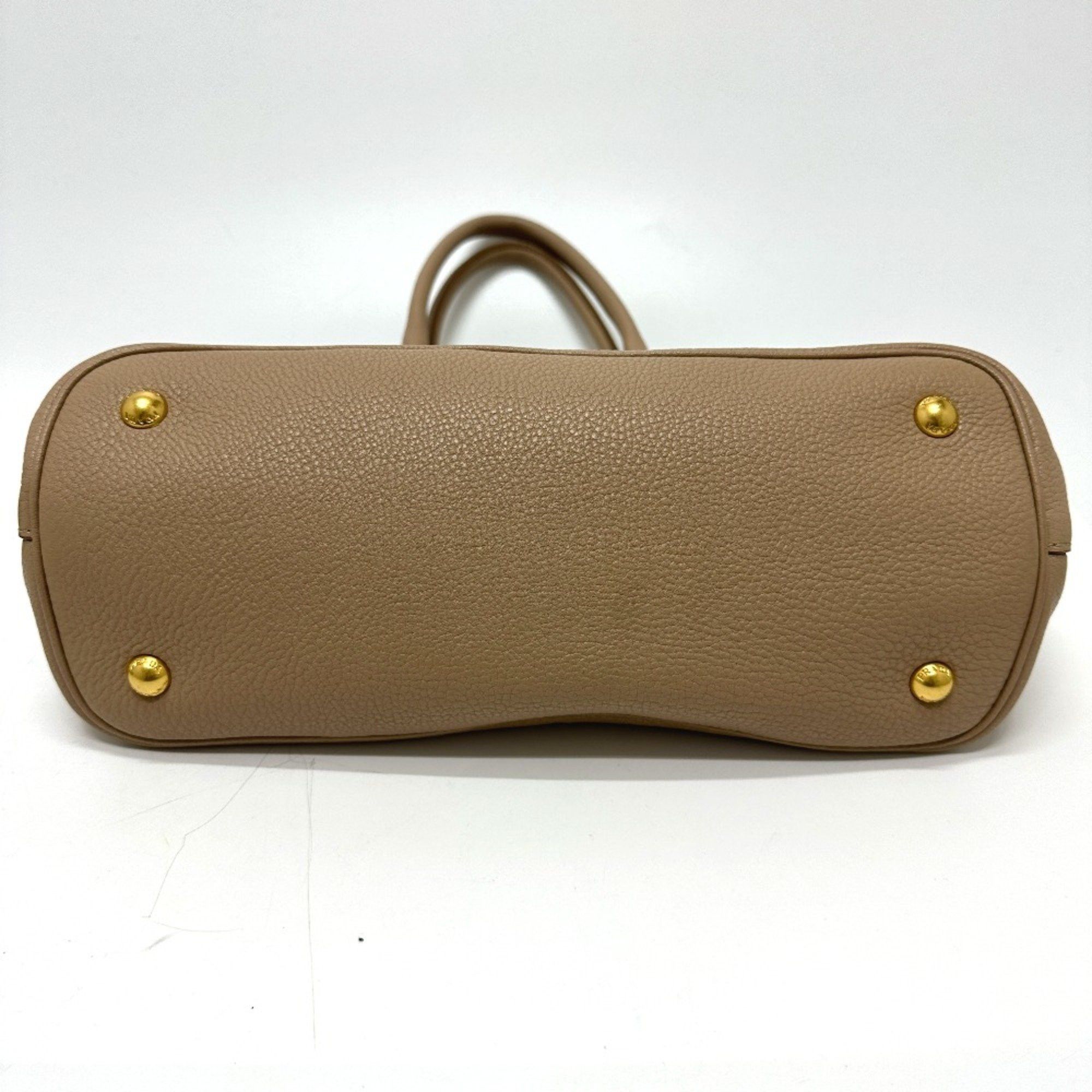 Prada PRADA 1BA058 logo 2WAY Shoulder Bag Hand Bag Beige Size ONE SIZE - 5 Thumbnail