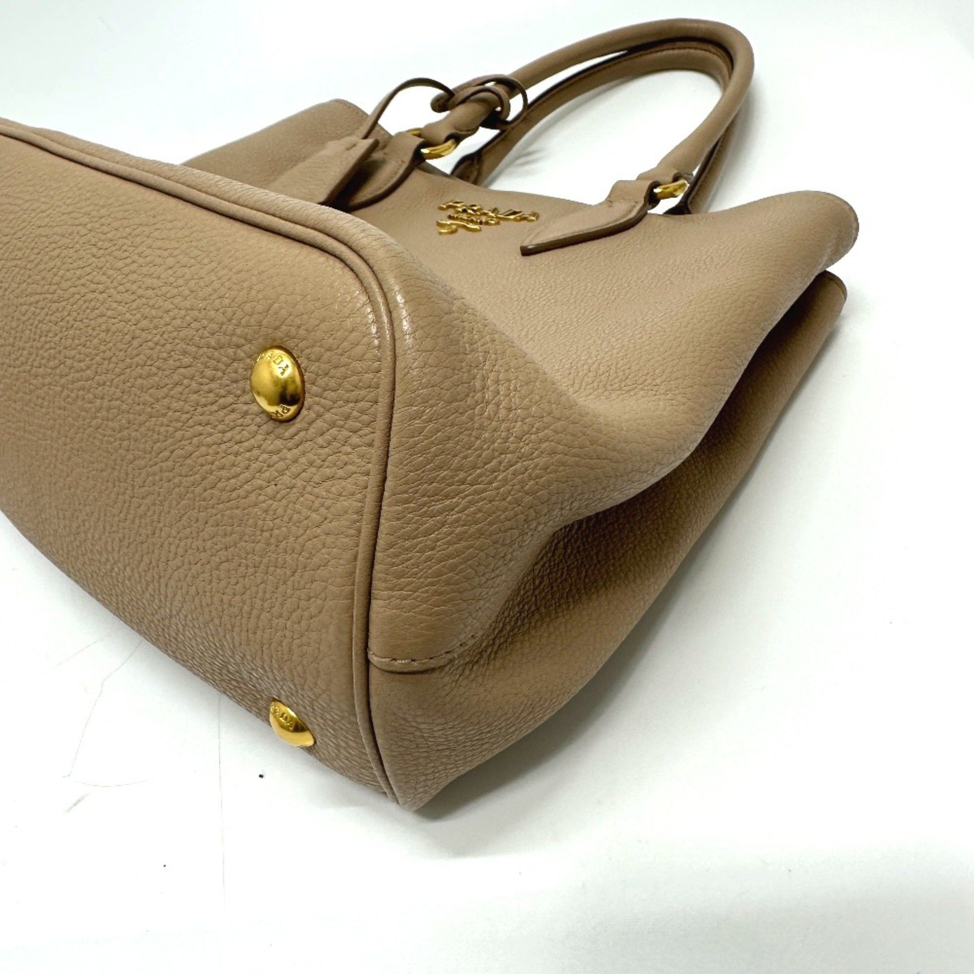 Prada PRADA 1BA058 logo 2WAY Shoulder Bag Hand Bag Beige Size ONE SIZE - 7 Thumbnail