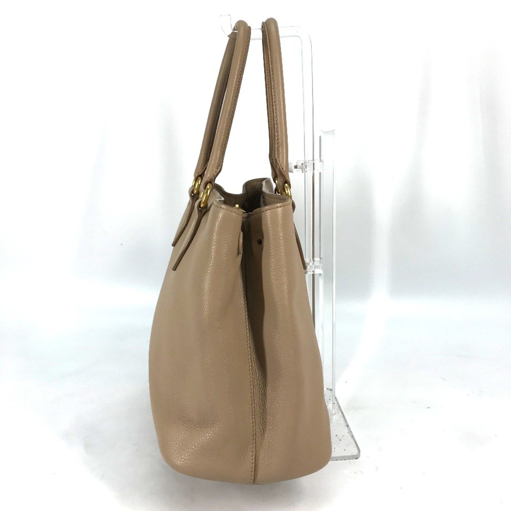 Prada PRADA 1BA058 logo 2WAY Shoulder Bag Hand Bag Beige Size ONE SIZE - 4 Thumbnail