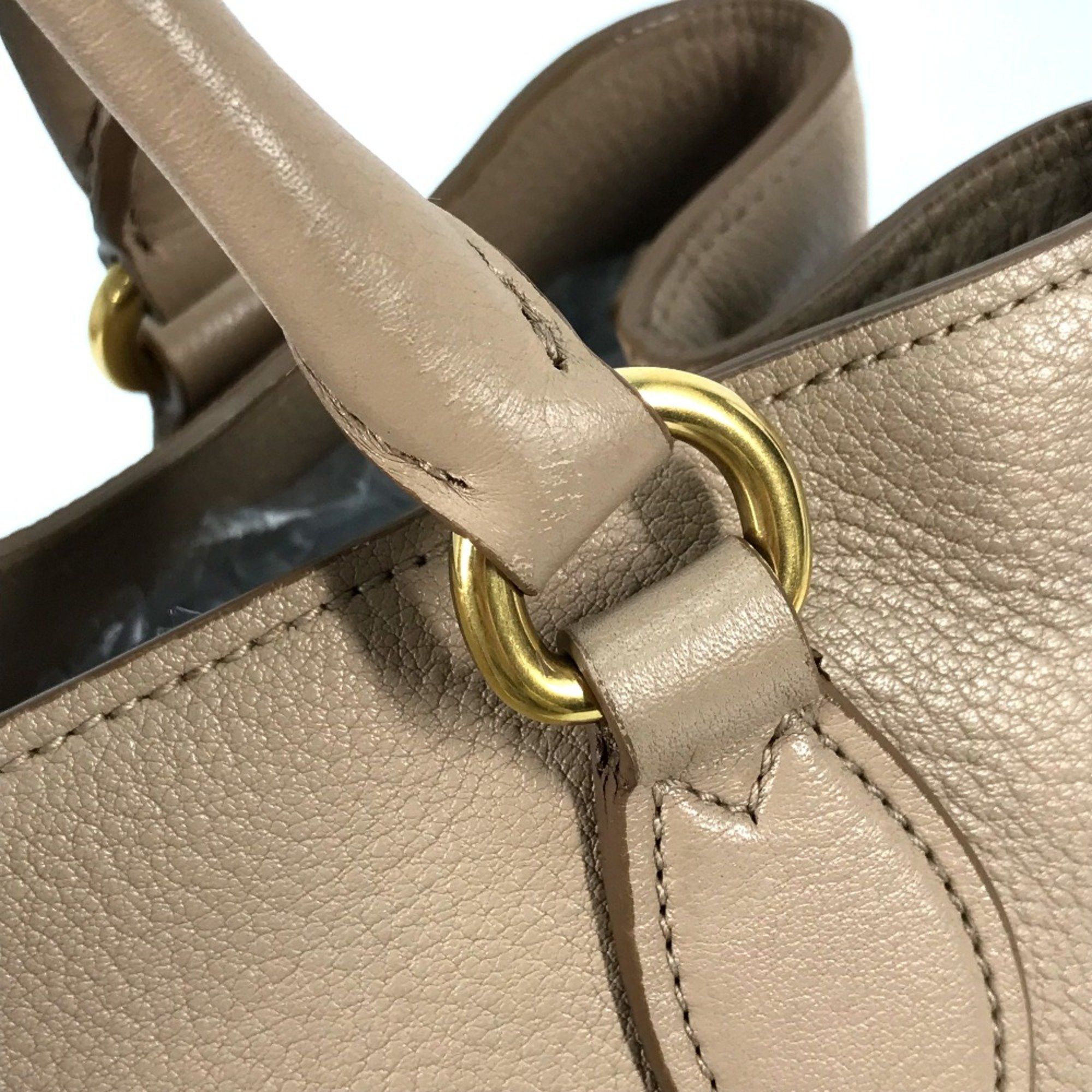 Prada PRADA 1BA058 logo 2WAY Shoulder Bag Hand Bag Beige Size ONE SIZE - 11 Thumbnail