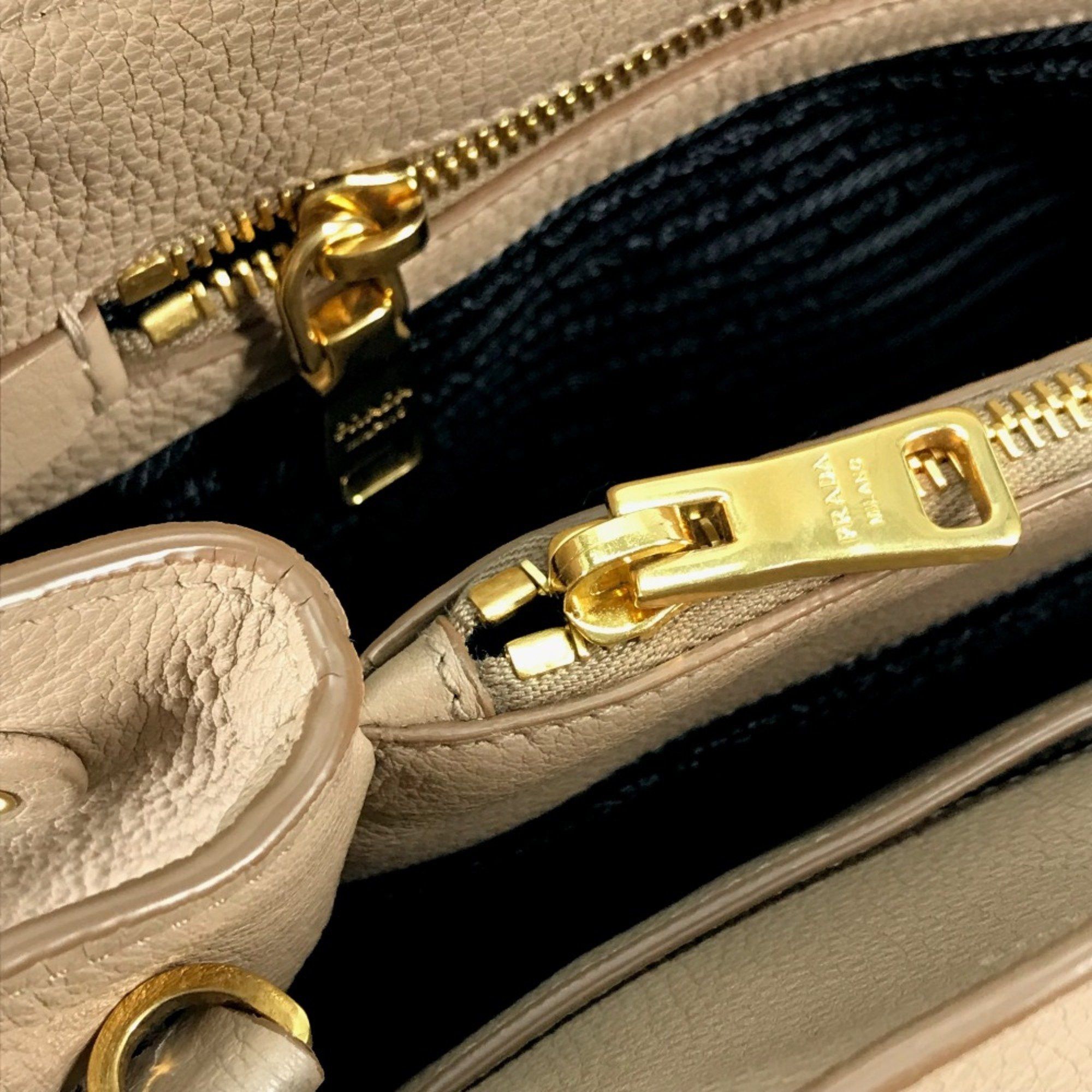 Prada PRADA 1BA058 logo 2WAY Shoulder Bag Hand Bag Beige Size ONE SIZE - 13 Thumbnail