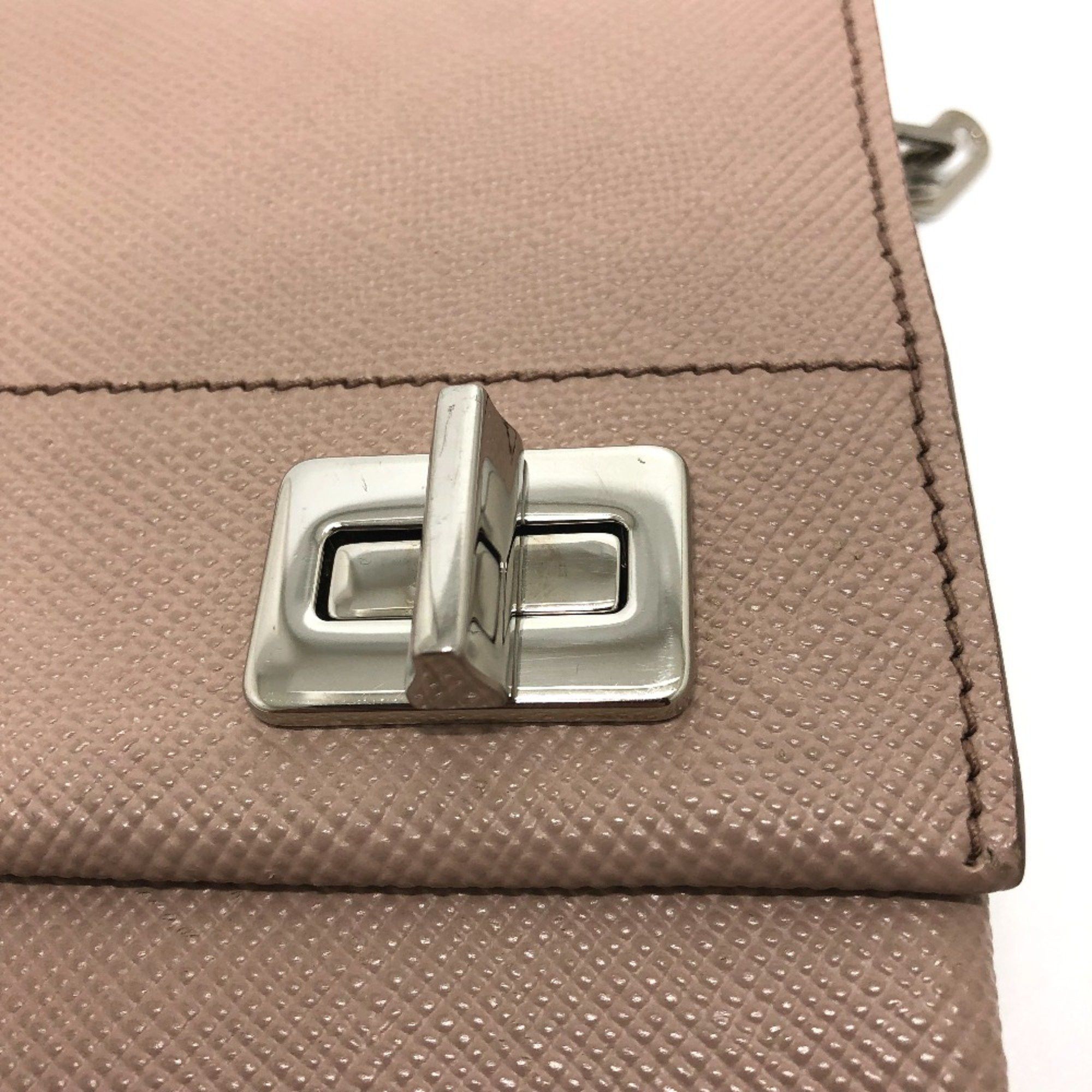 Prada PRADA BT955X logo/shoulder Bag Shoulder Bag Beige SilverHardware Size ONE SIZE - 6 Thumbnail
