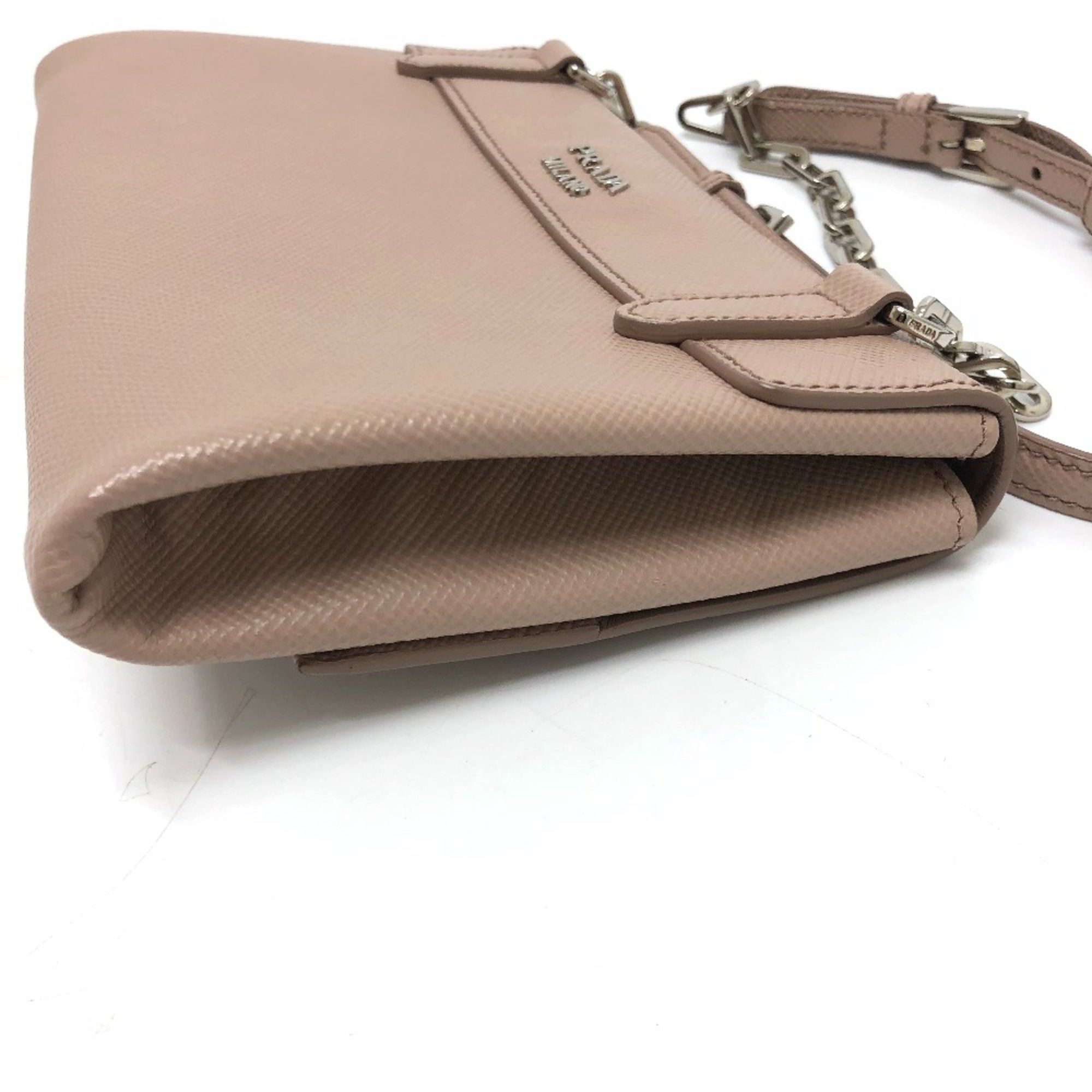 Prada PRADA BT955X logo/shoulder Bag Shoulder Bag Beige SilverHardware Size ONE SIZE - 5 Thumbnail