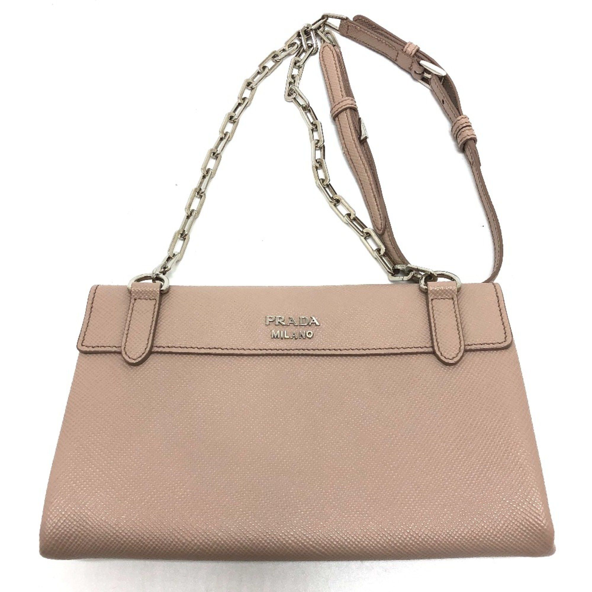 Prada PRADA BT955X logo/shoulder Bag Shoulder Bag Beige SilverHardware Size ONE SIZE - 2 Thumbnail