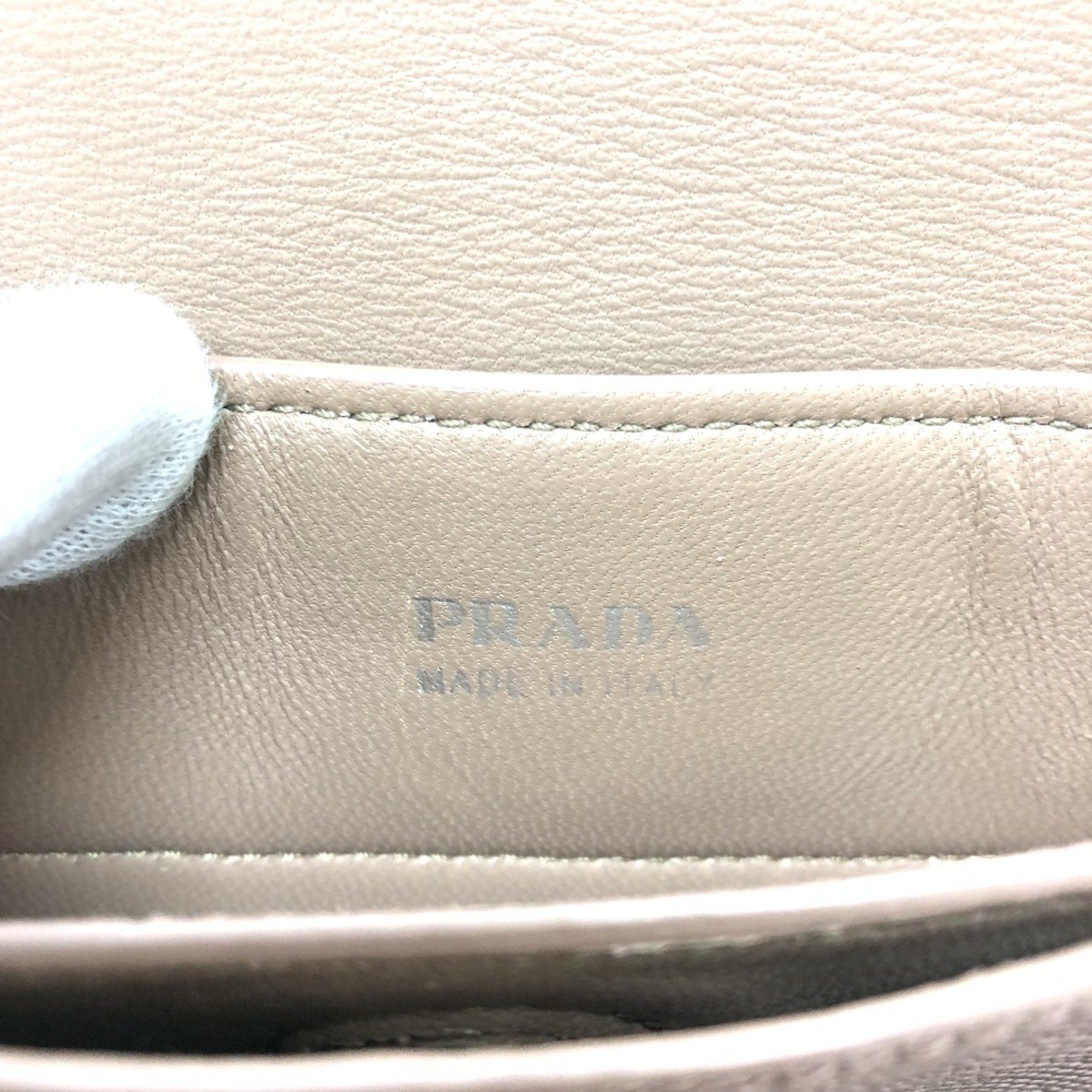 Prada PRADA BT955X logo/shoulder Bag Shoulder Bag Beige SilverHardware Size ONE SIZE - 10 Thumbnail