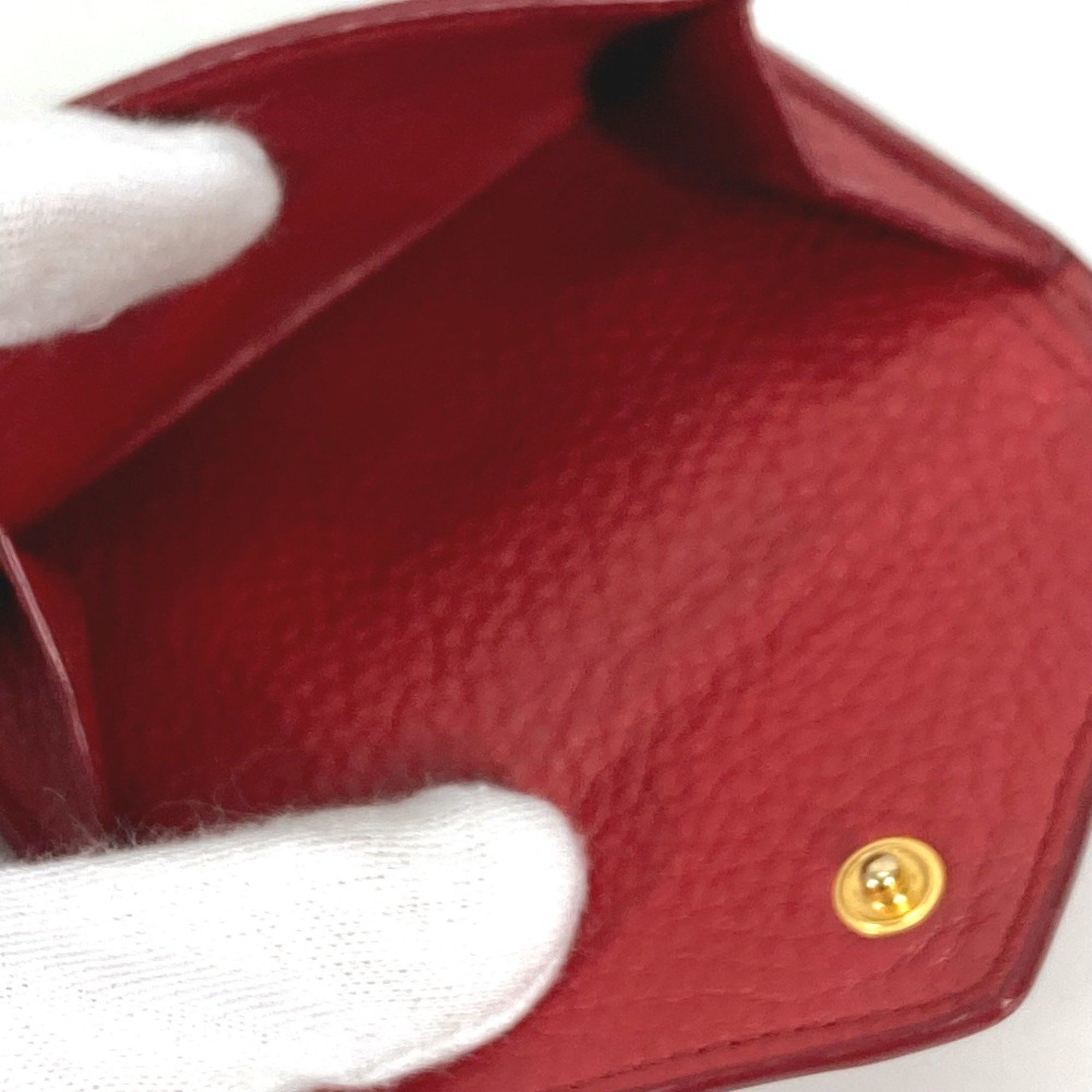 Prada PRADA 1MH021 CompactWallet Trifold wallet Red Gold Size ONE SIZE - 9 Thumbnail