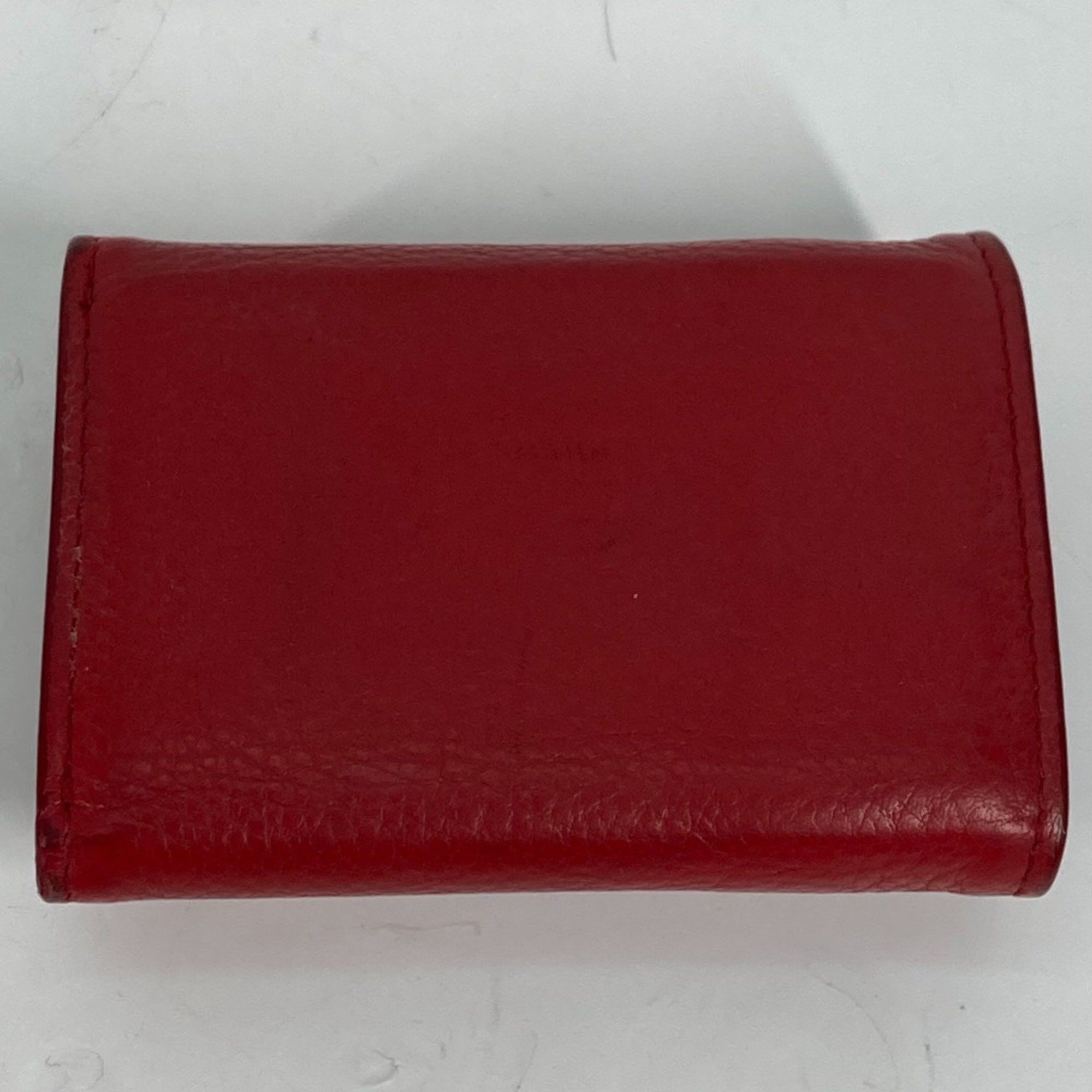 Prada PRADA 1MH021 CompactWallet Trifold wallet Red Gold Size ONE SIZE - 7 Thumbnail