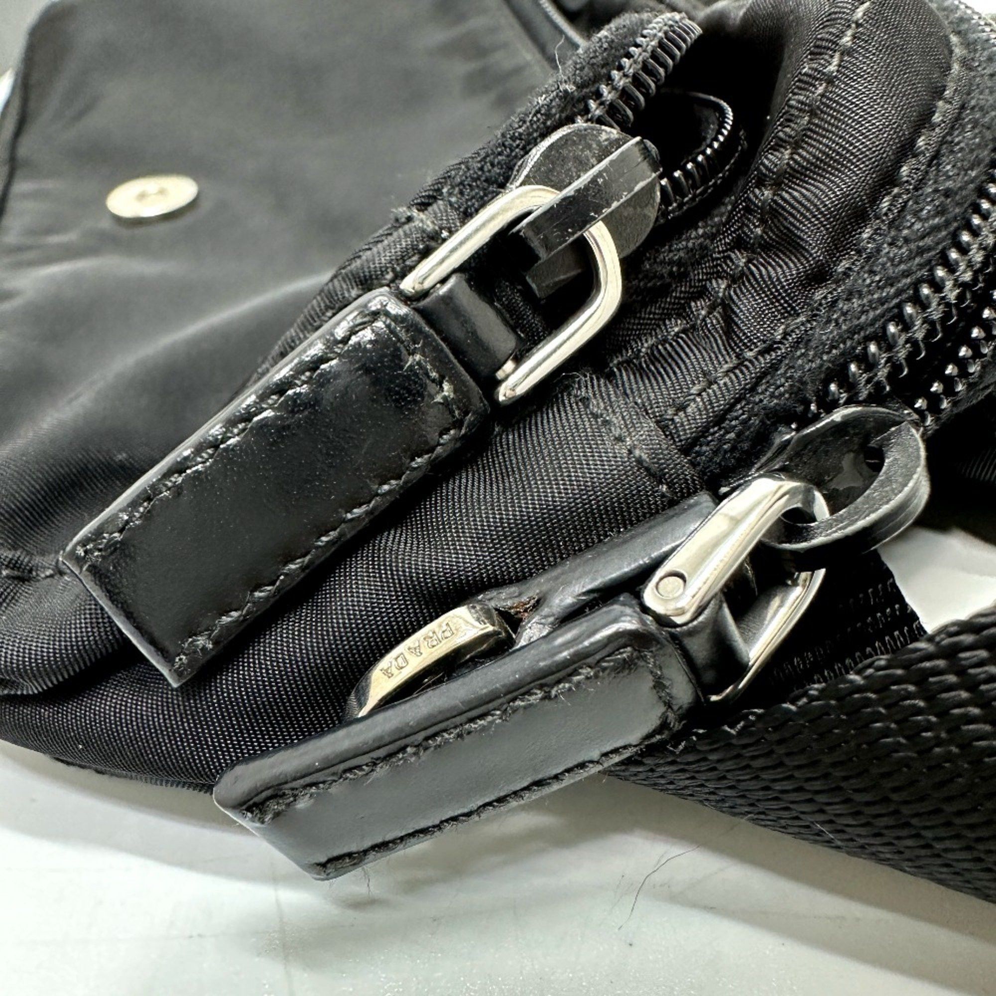 Prada PRADA Triangle logo Bag Waist Pouch Black Size ONE SIZE - 12 Thumbnail