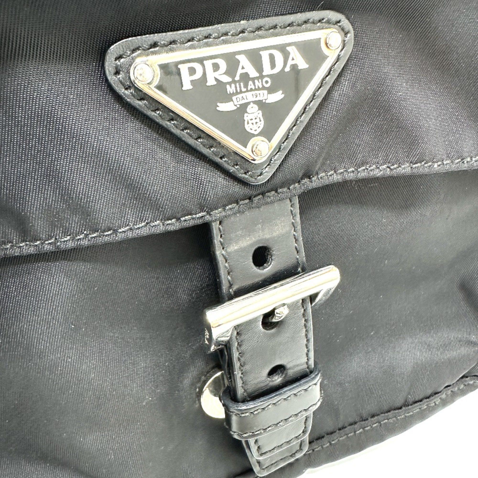 Prada PRADA Triangle logo Bag Waist Pouch Black Size ONE SIZE - 6 Thumbnail
