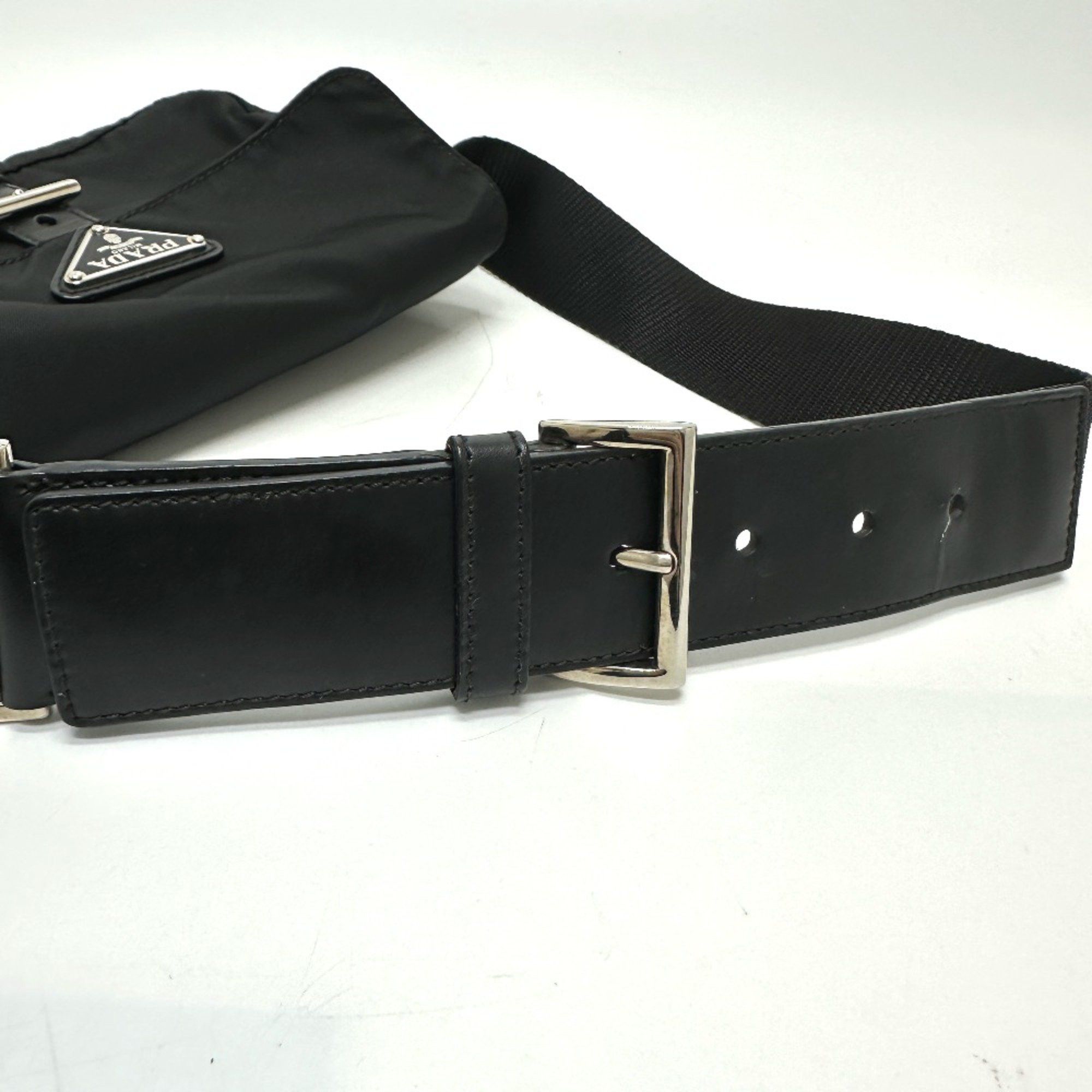 Prada PRADA Triangle logo Bag Waist Pouch Black Size ONE SIZE - 7 Thumbnail