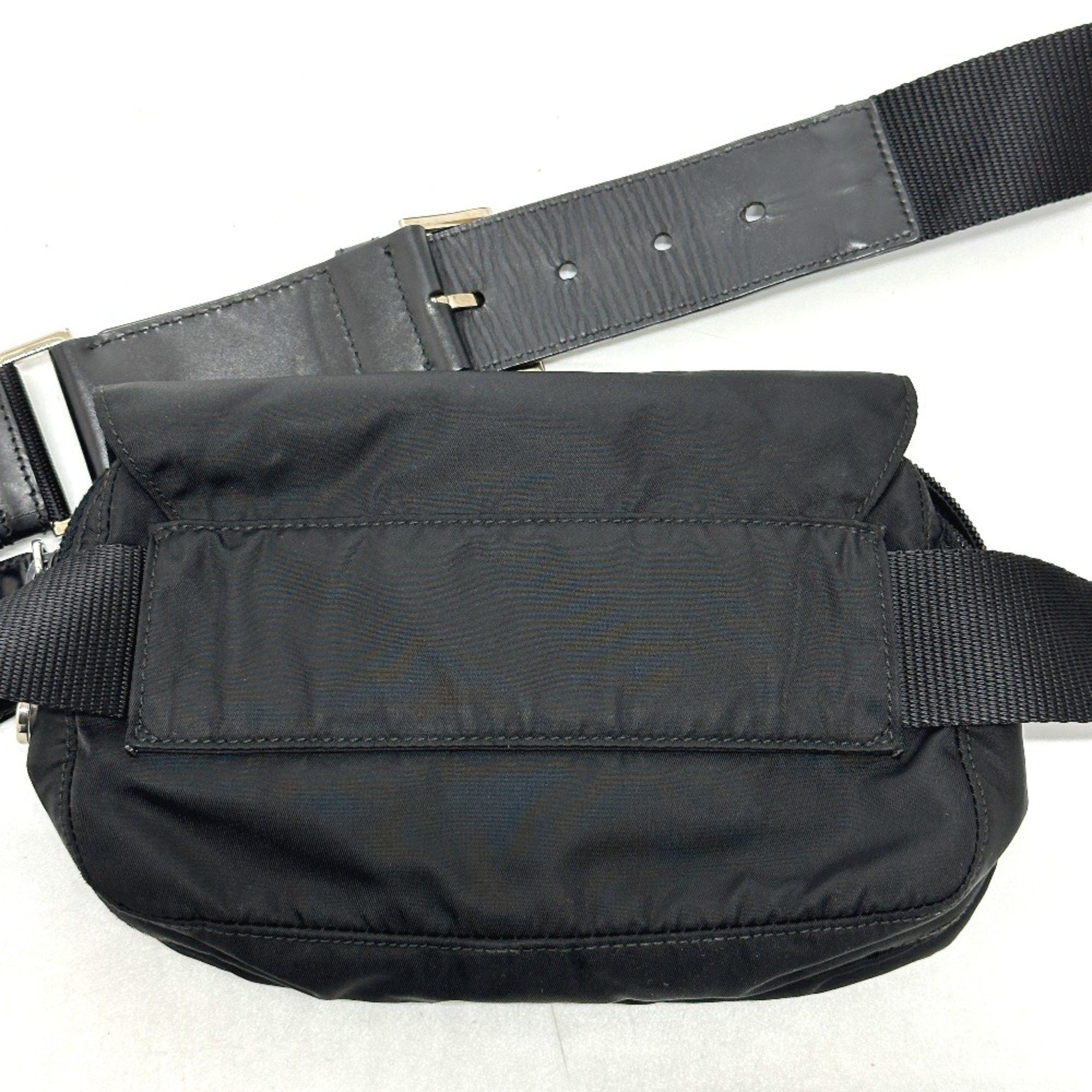 Prada PRADA Triangle logo Bag Waist Pouch Black Size ONE SIZE - 2 Thumbnail