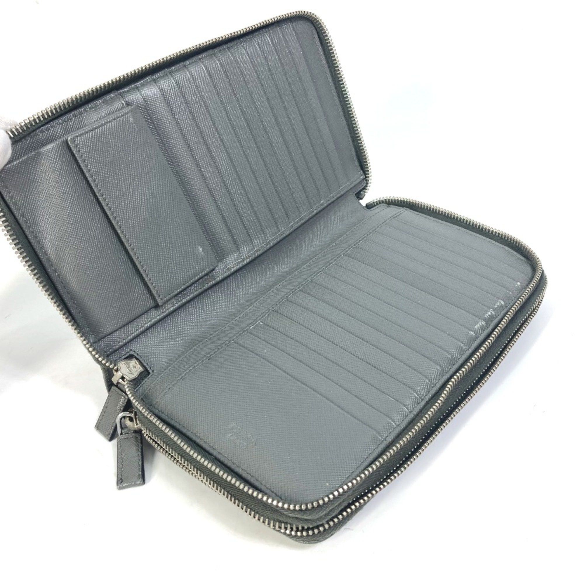 Prada PRADA organizer W zip long wallet Long Wallet gray Size ONE SIZE - 7 Thumbnail