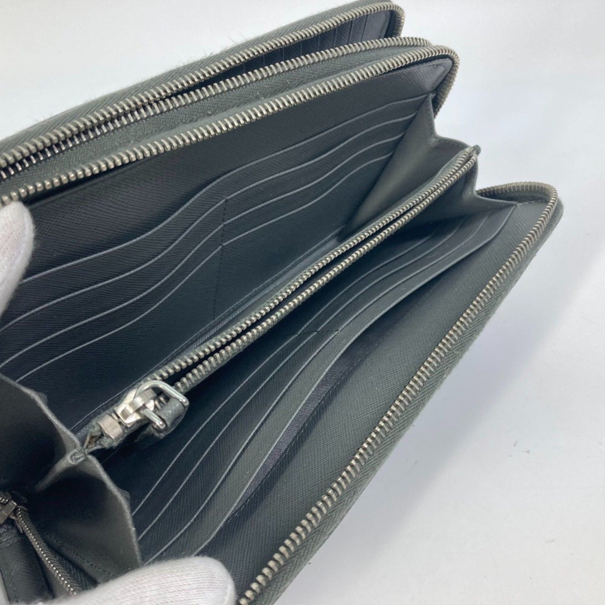 Prada PRADA organizer W zip long wallet Long Wallet gray Size ONE SIZE - 9 Thumbnail