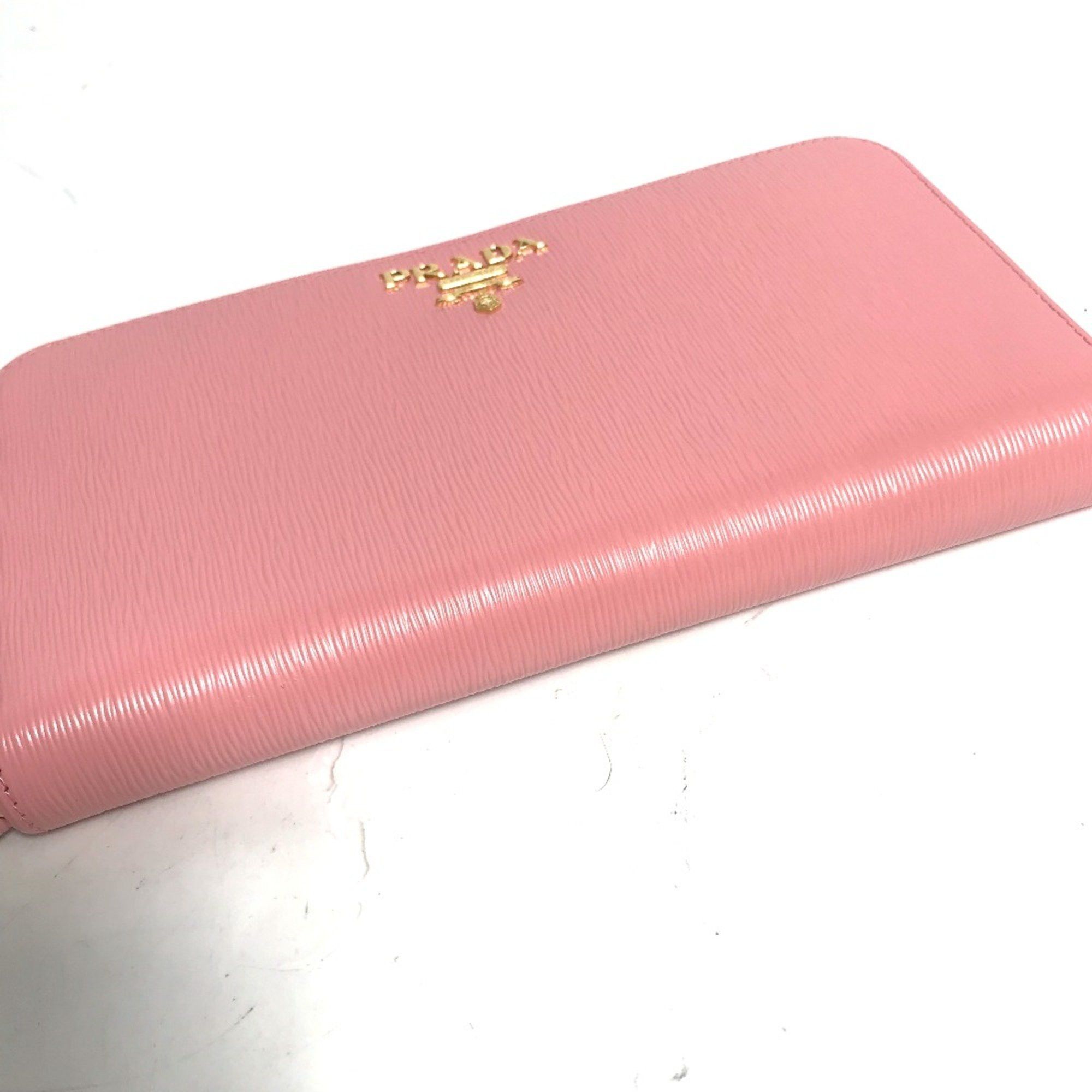 Prada PRADA logo Zip Around Long Wallet pink Size ONE SIZE - 5 Thumbnail