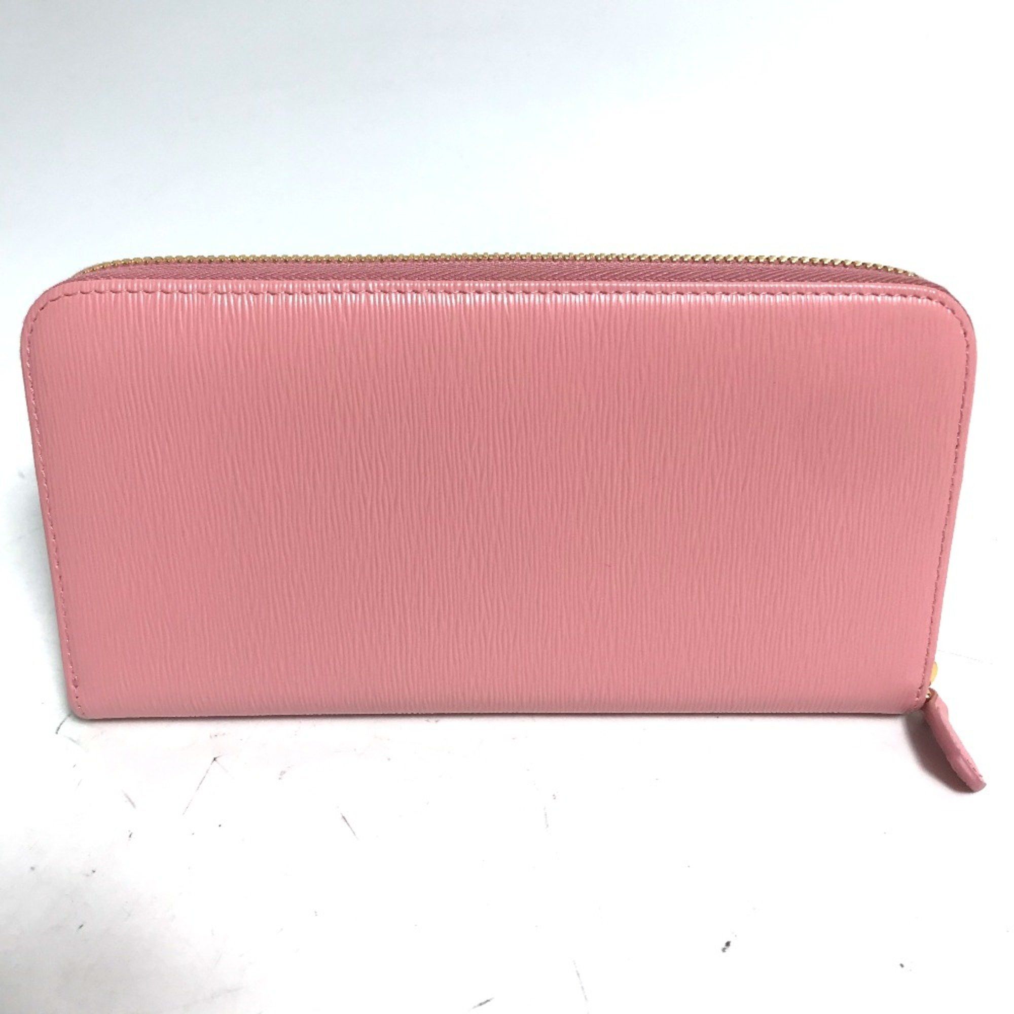 Prada PRADA logo Zip Around Long Wallet pink Size ONE SIZE - 2 Thumbnail