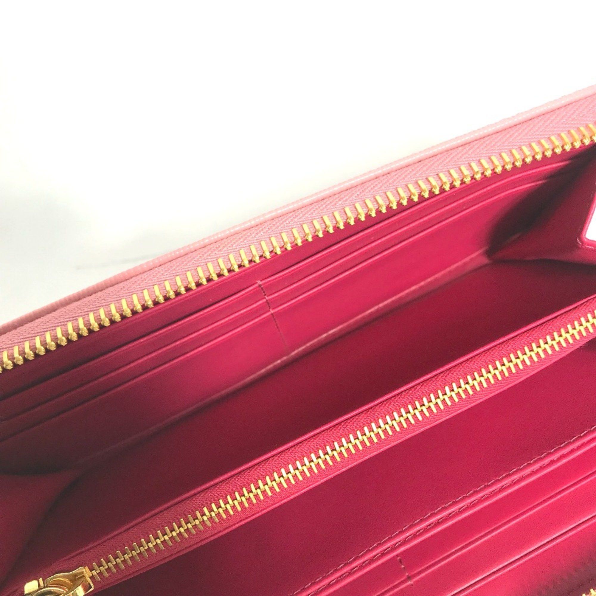 Prada PRADA logo Zip Around Long Wallet pink Size ONE SIZE - 11 Thumbnail