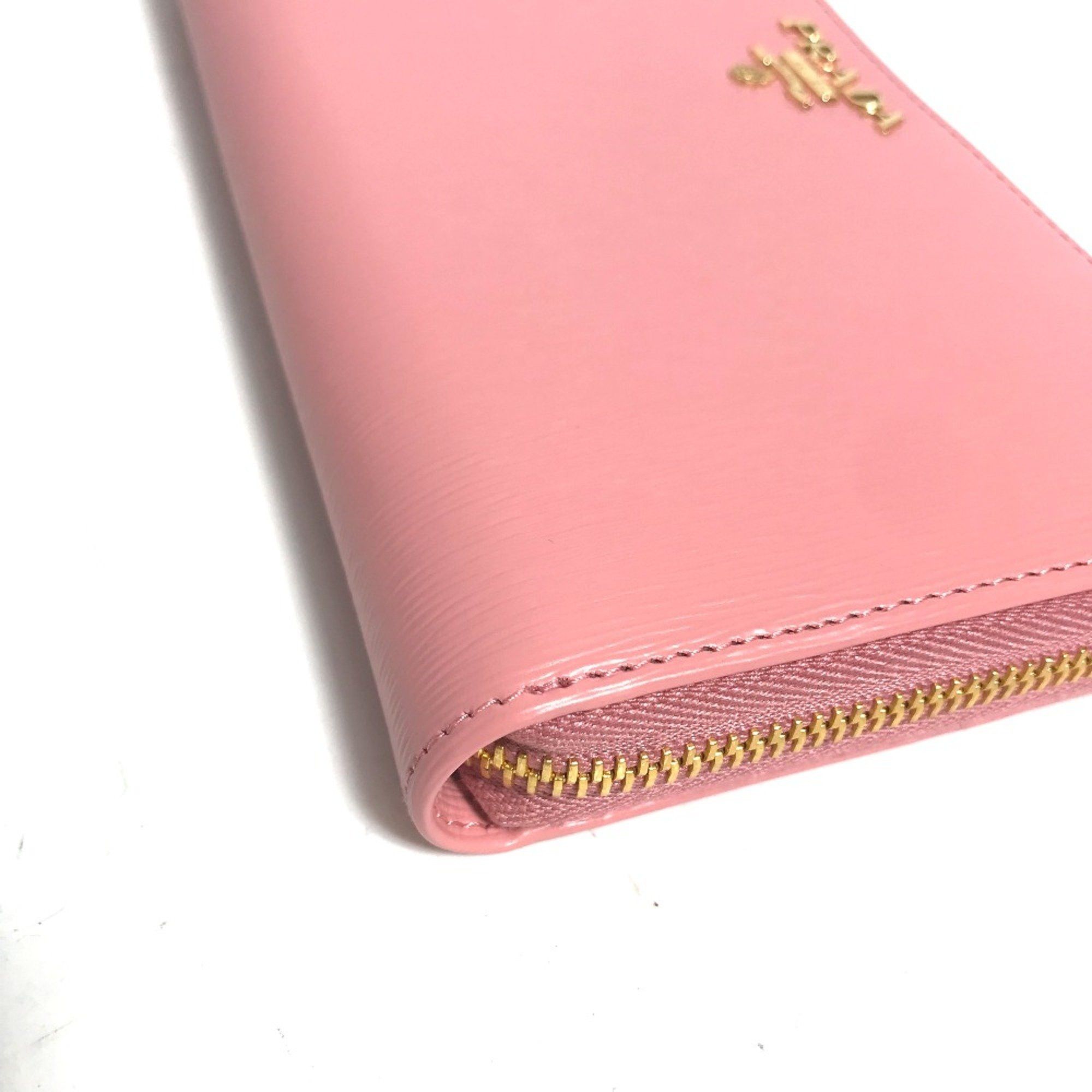 Prada PRADA logo Zip Around Long Wallet pink Size ONE SIZE - 4 Thumbnail
