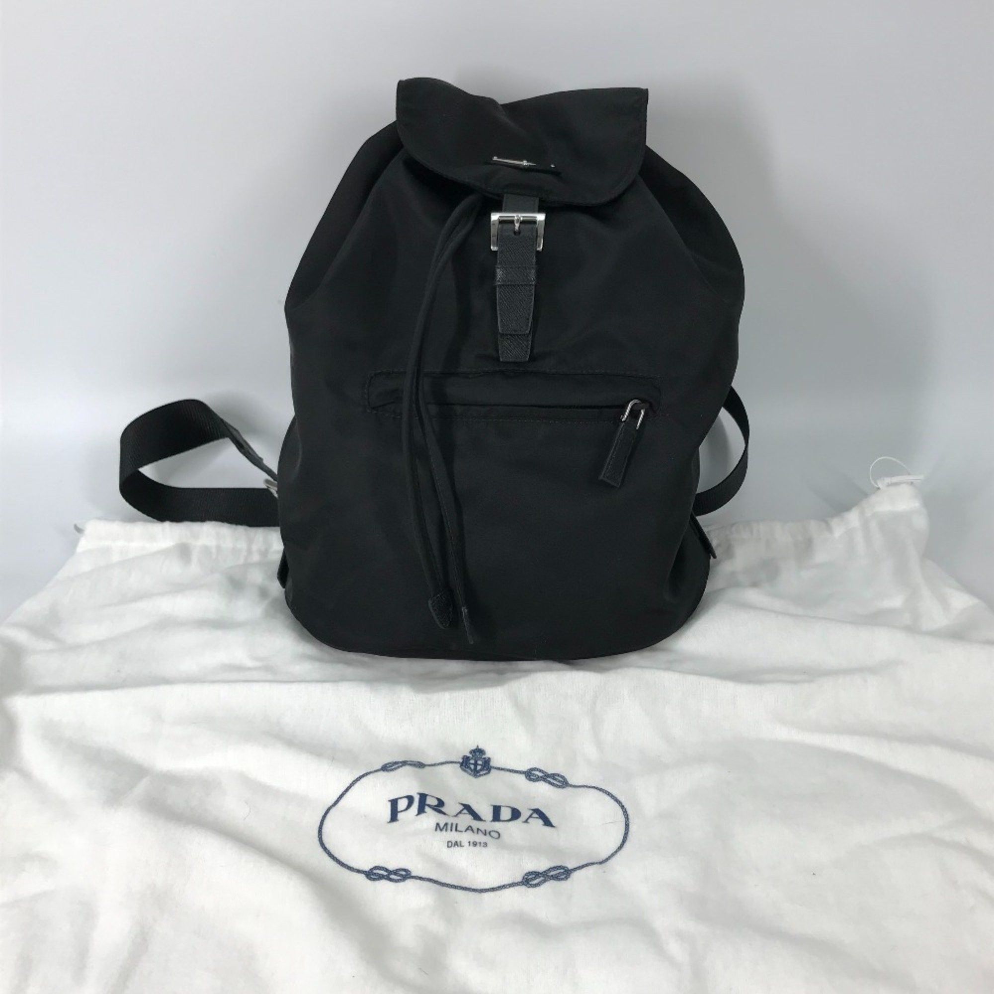 Prada PRADA 1BZ032 Logo Plate backpack bag Backpack Black Size ONE SIZE - 14 Thumbnail