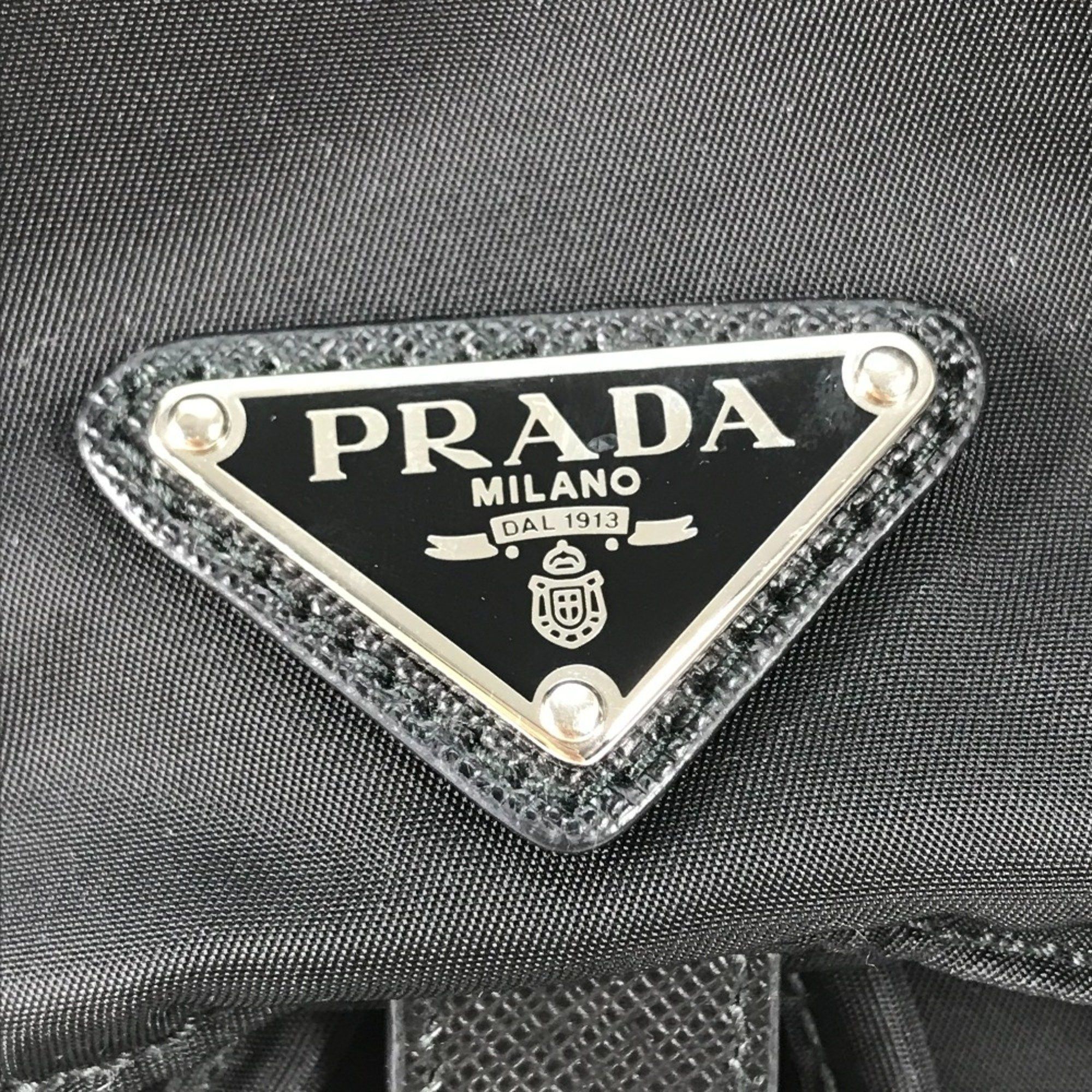 Prada PRADA 1BZ032 Logo Plate backpack bag Backpack Black Size ONE SIZE - 7 Thumbnail