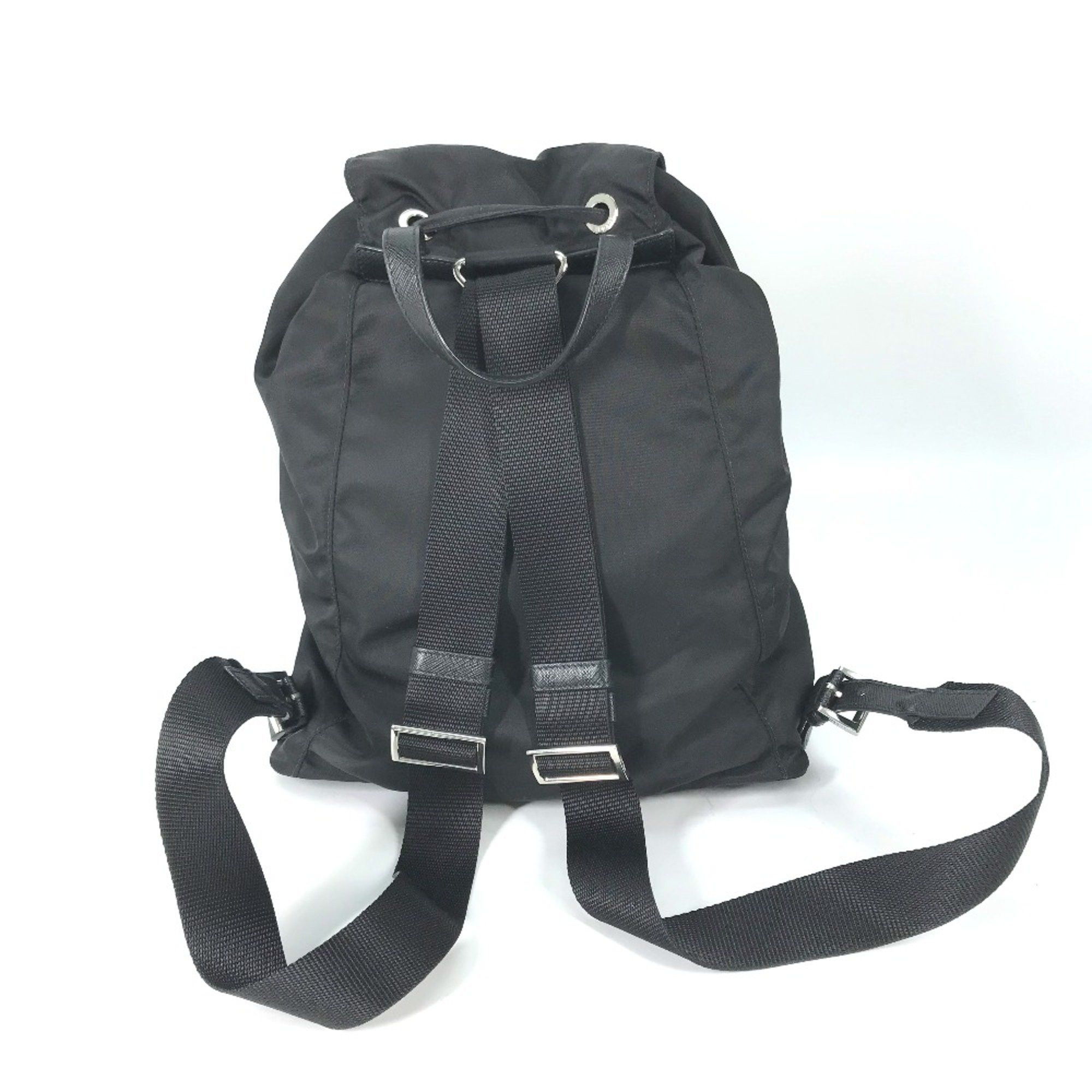 Prada PRADA 1BZ032 Logo Plate backpack bag Backpack Black Size ONE SIZE - 2 Thumbnail