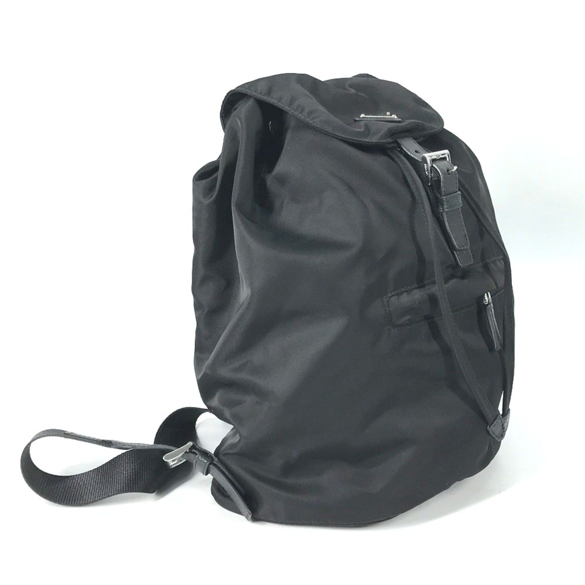 Prada PRADA 1BZ032 Logo Plate backpack bag Backpack Black Size ONE SIZE - 3 Thumbnail