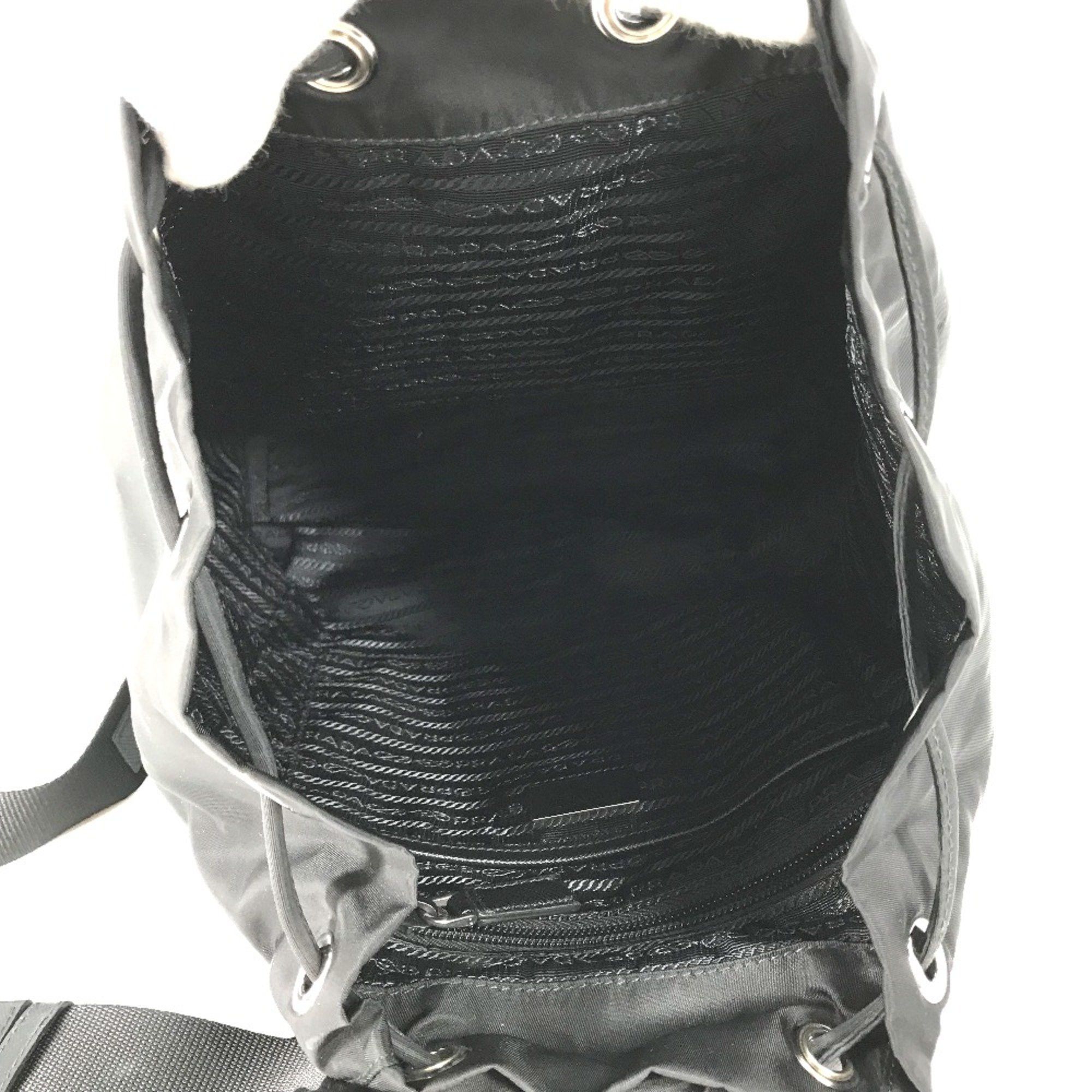 Prada PRADA 1BZ032 Logo Plate backpack bag Backpack Black Size ONE SIZE - 8 Thumbnail