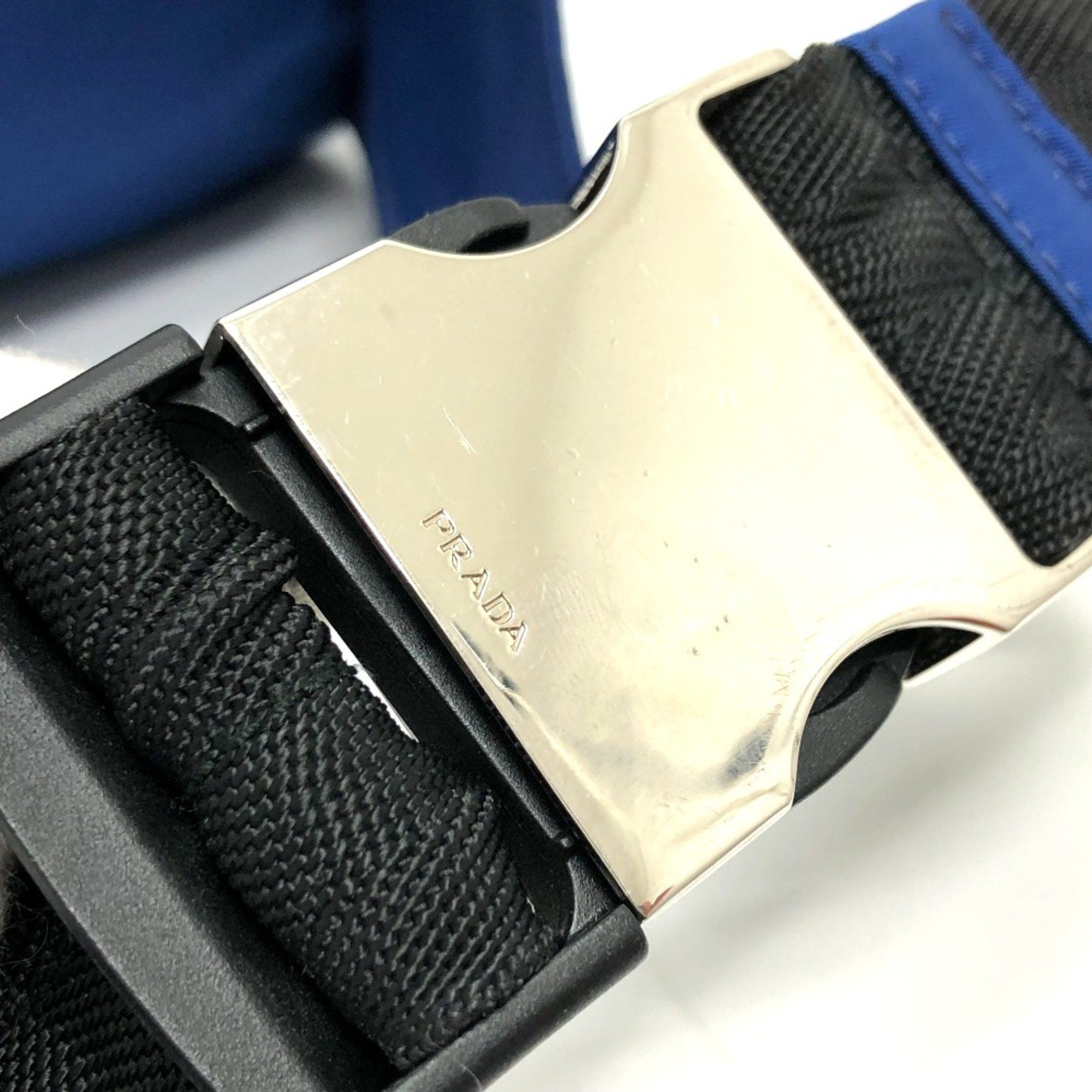 Prada PRADA 2VL001 Triangle logo Bag Waist Pouch blue SilverHardware Size ONE SIZE - 6 Thumbnail