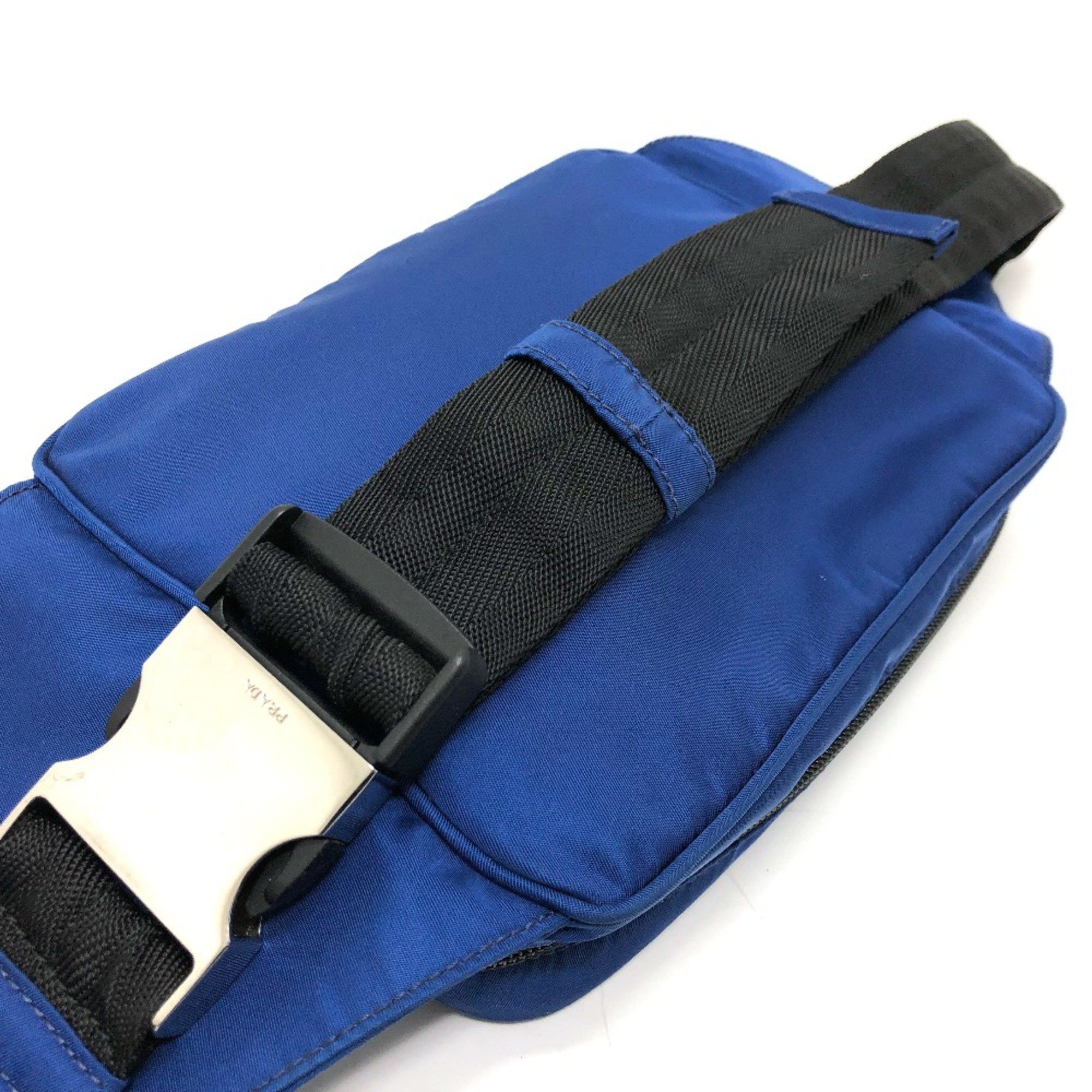 Prada PRADA 2VL001 Triangle logo Bag Waist Pouch blue SilverHardware Size ONE SIZE - 7 Thumbnail