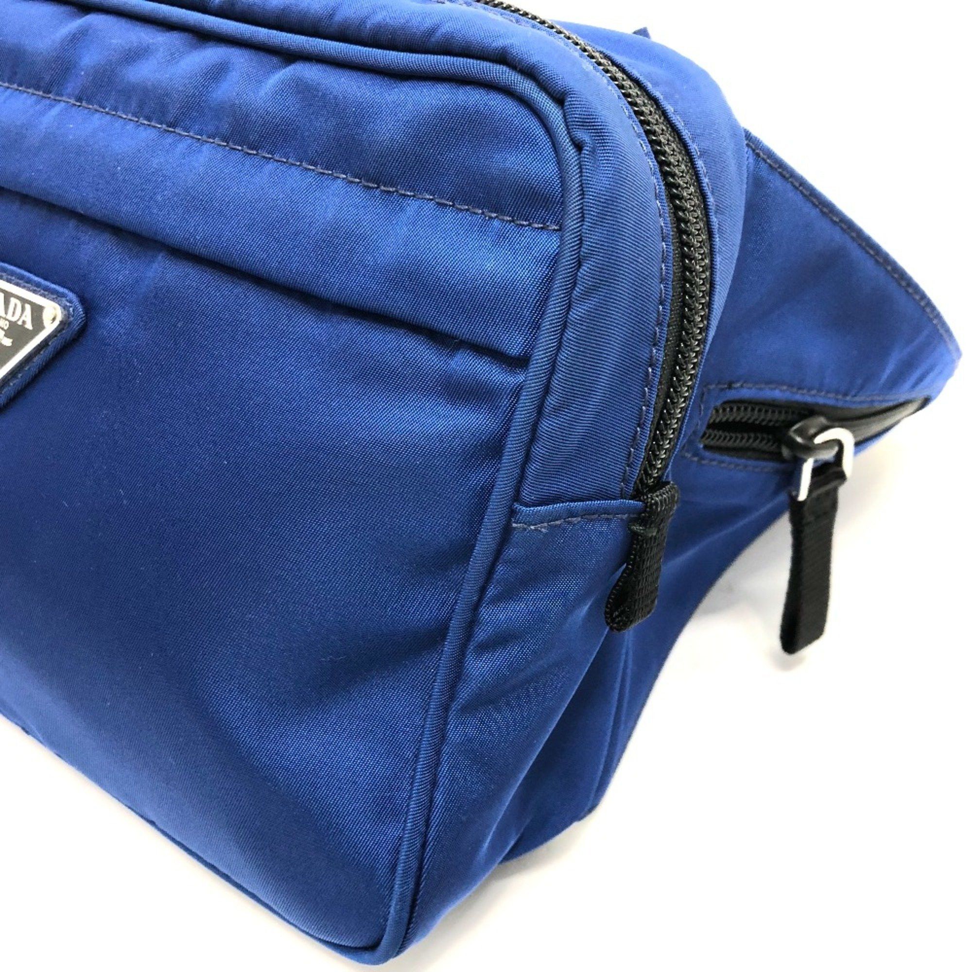 Prada PRADA 2VL001 Triangle logo Bag Waist Pouch blue SilverHardware Size ONE SIZE - 5 Thumbnail