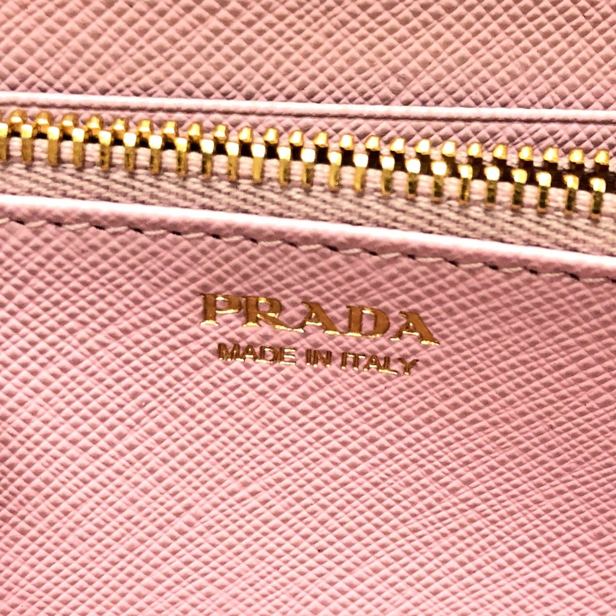 Prada PRADA 1ML506 logo Zip Around Long Wallet pink GoldHardware Size ONE SIZE - 11 Thumbnail