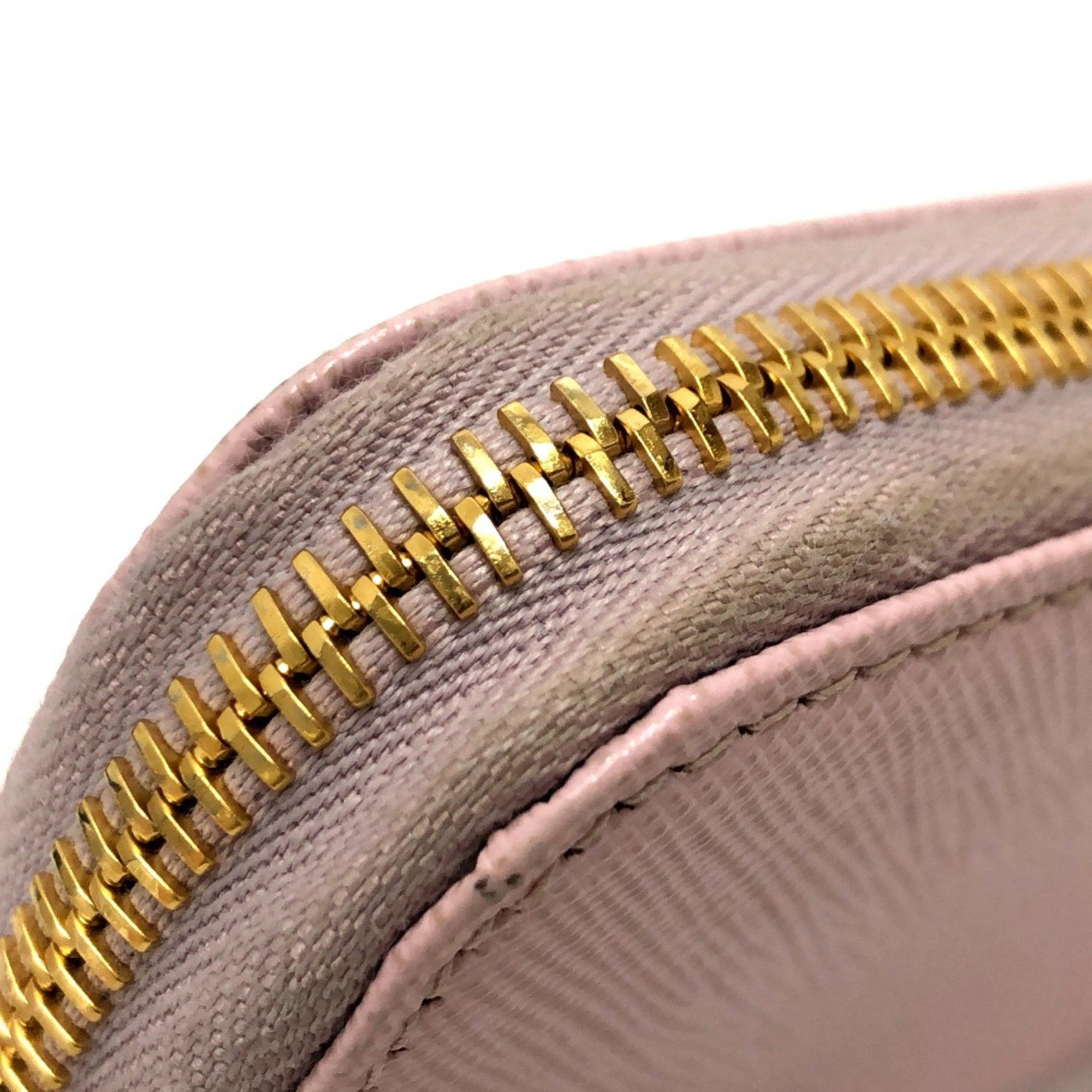 Prada PRADA 1ML506 logo Zip Around Long Wallet pink GoldHardware Size ONE SIZE - 7 Thumbnail