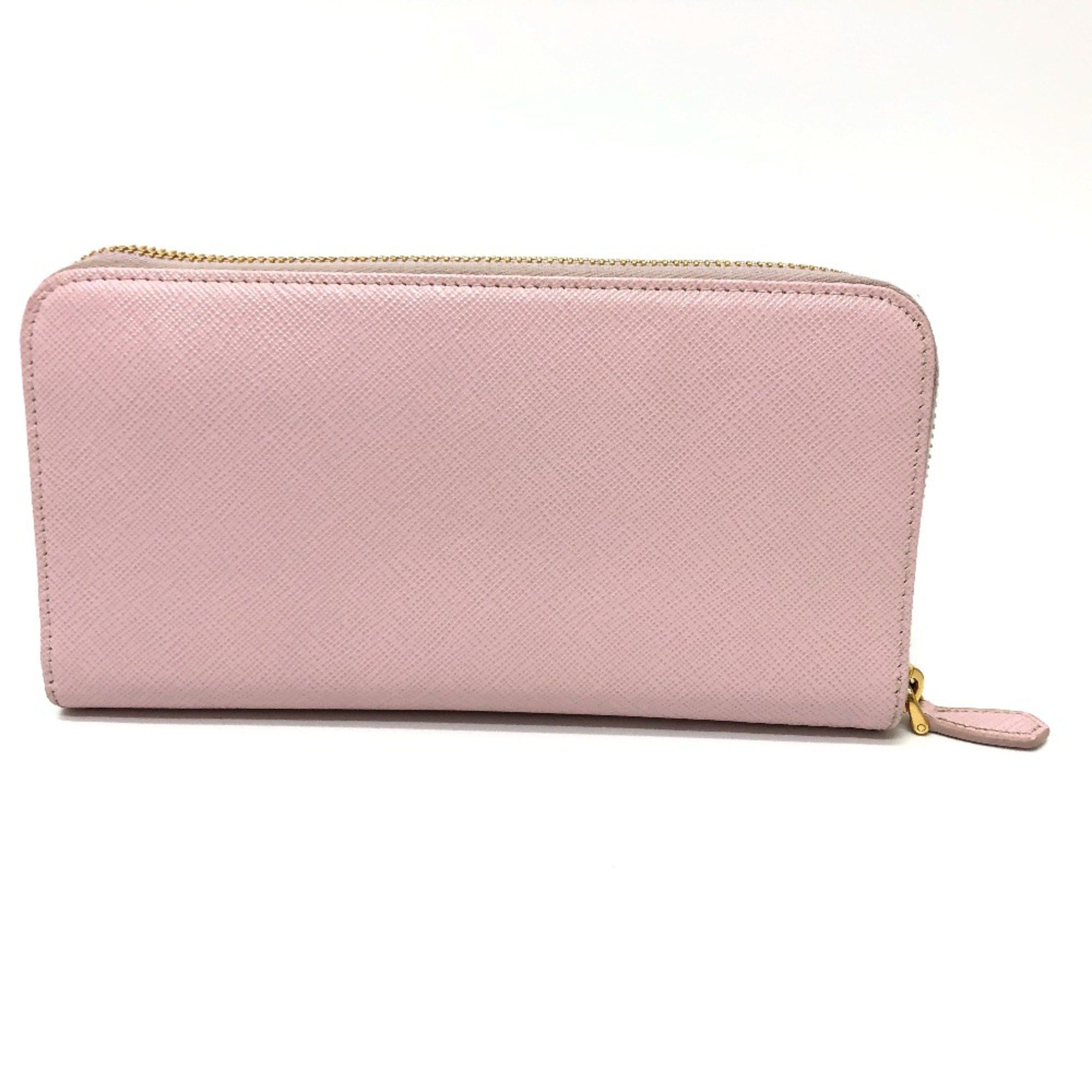 Prada PRADA 1ML506 logo Zip Around Long Wallet pink GoldHardware Size ONE SIZE - 2 Thumbnail