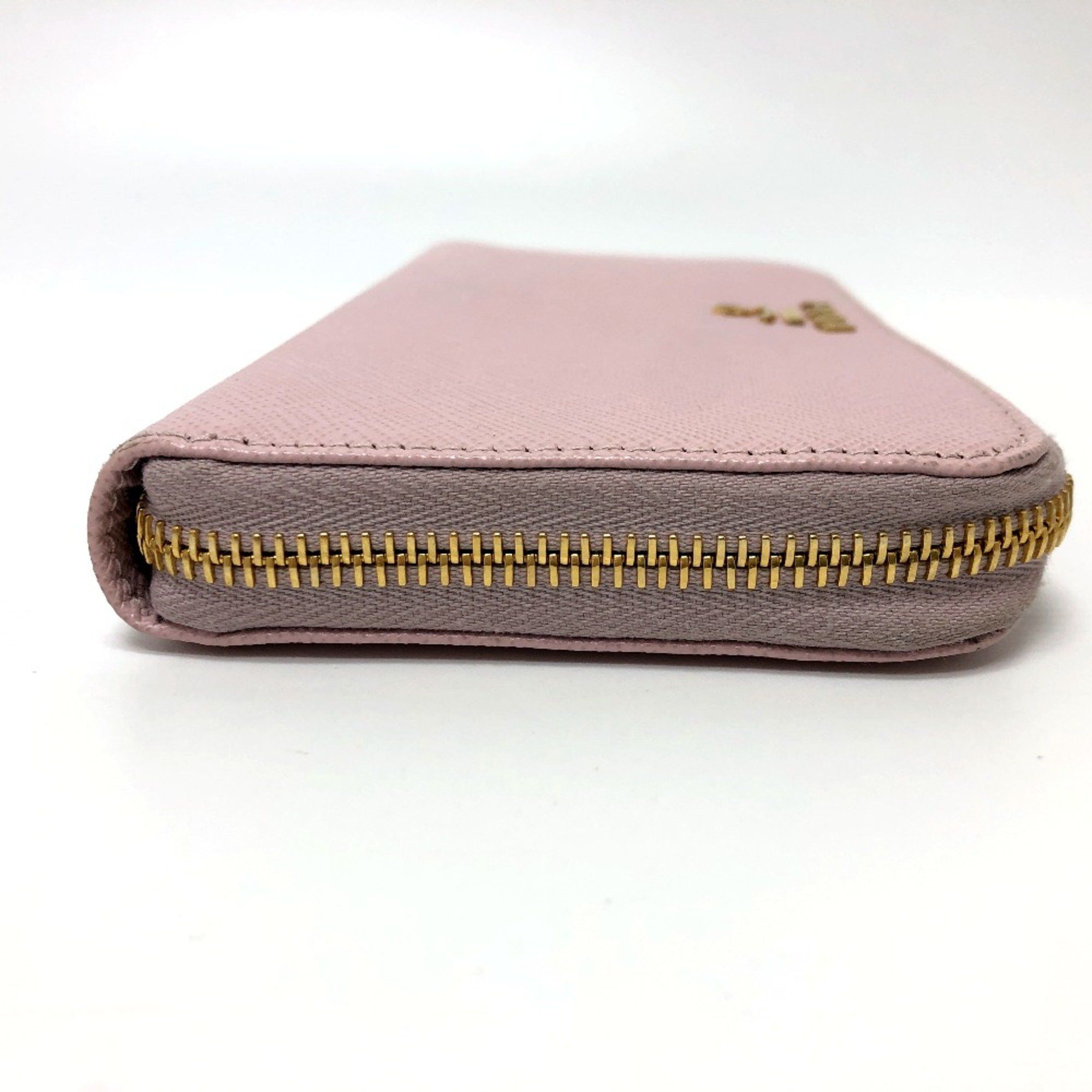 Prada PRADA 1ML506 logo Zip Around Long Wallet pink GoldHardware Size ONE SIZE - 5 Thumbnail