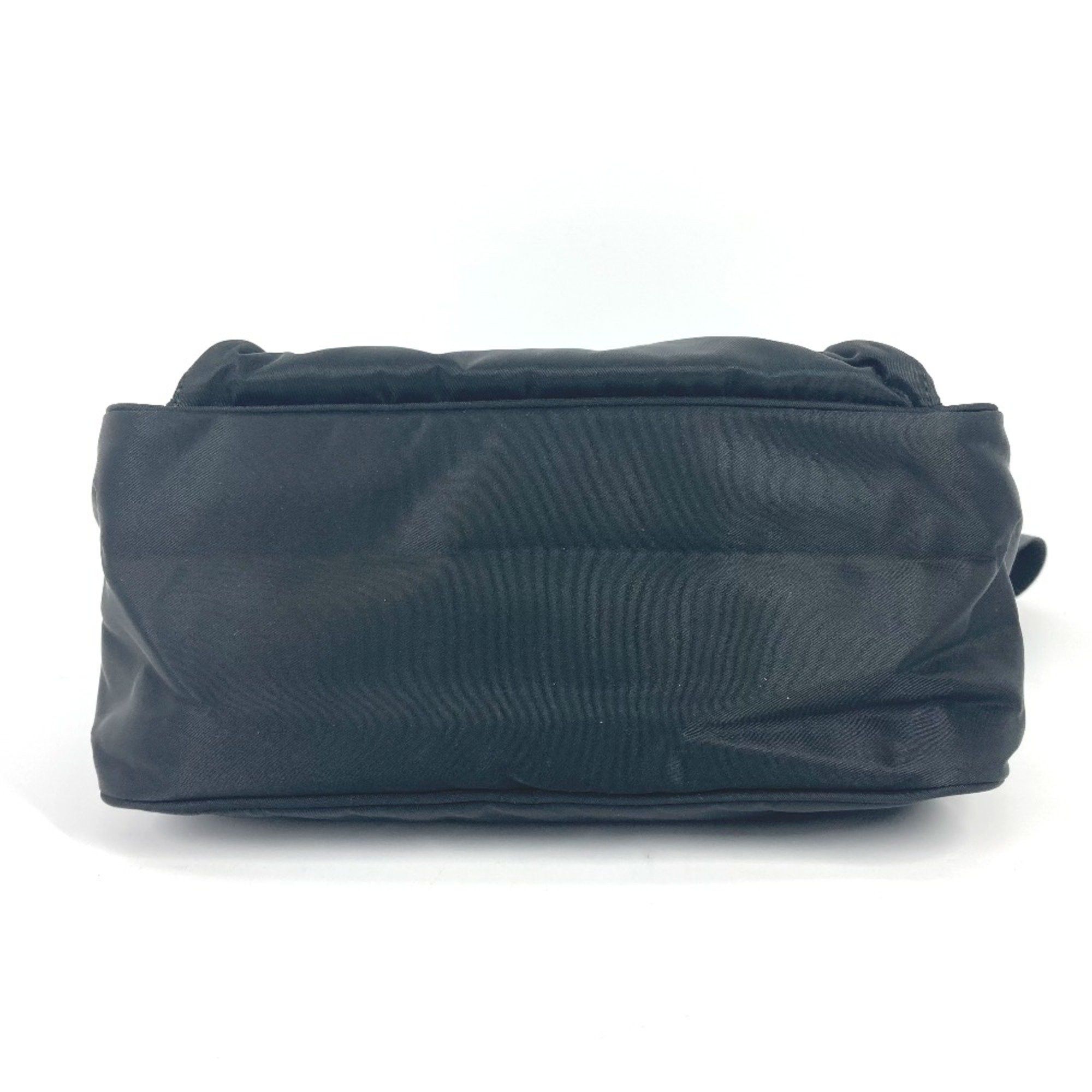 Prada PRADA BT0713 triangle logo triangle logo plate Crossbody bag Pochette Shoulder Bag Black Size ONE SIZE - 4 Thumbnail