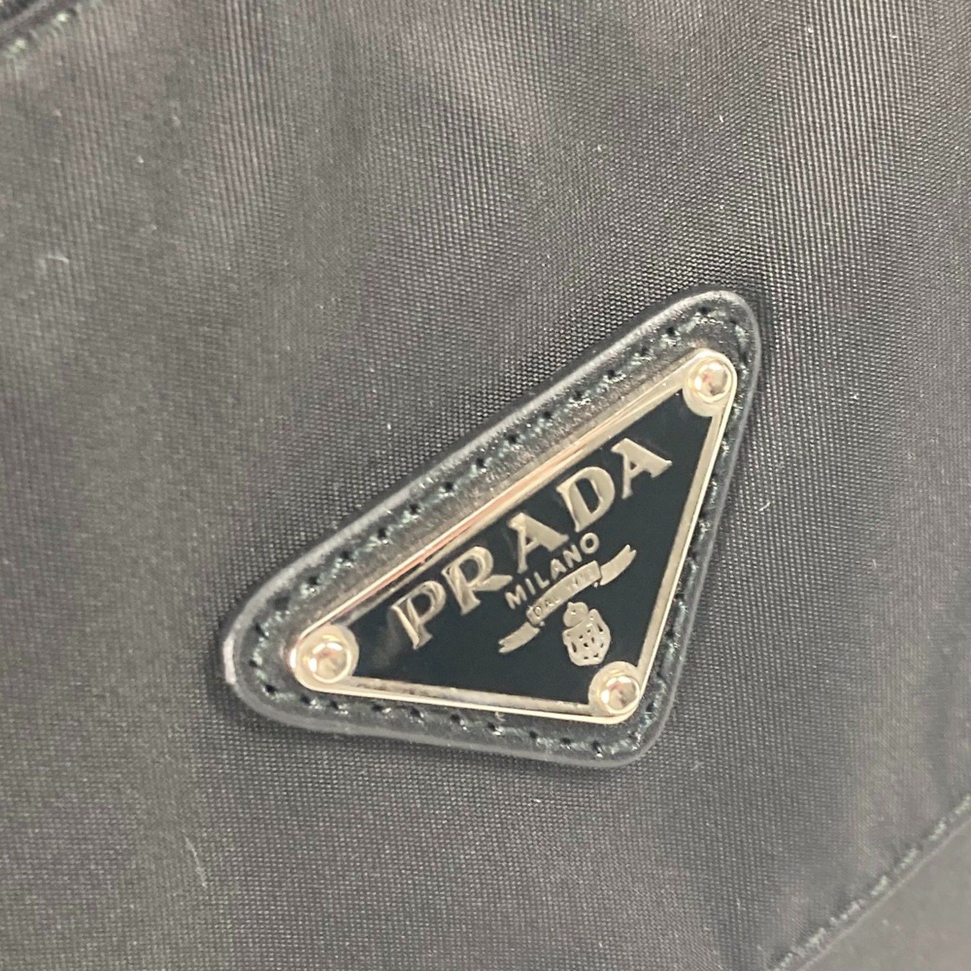 Prada PRADA BT0713 triangle logo triangle logo plate Crossbody bag Pochette Shoulder Bag Black Size ONE SIZE - 7 Thumbnail