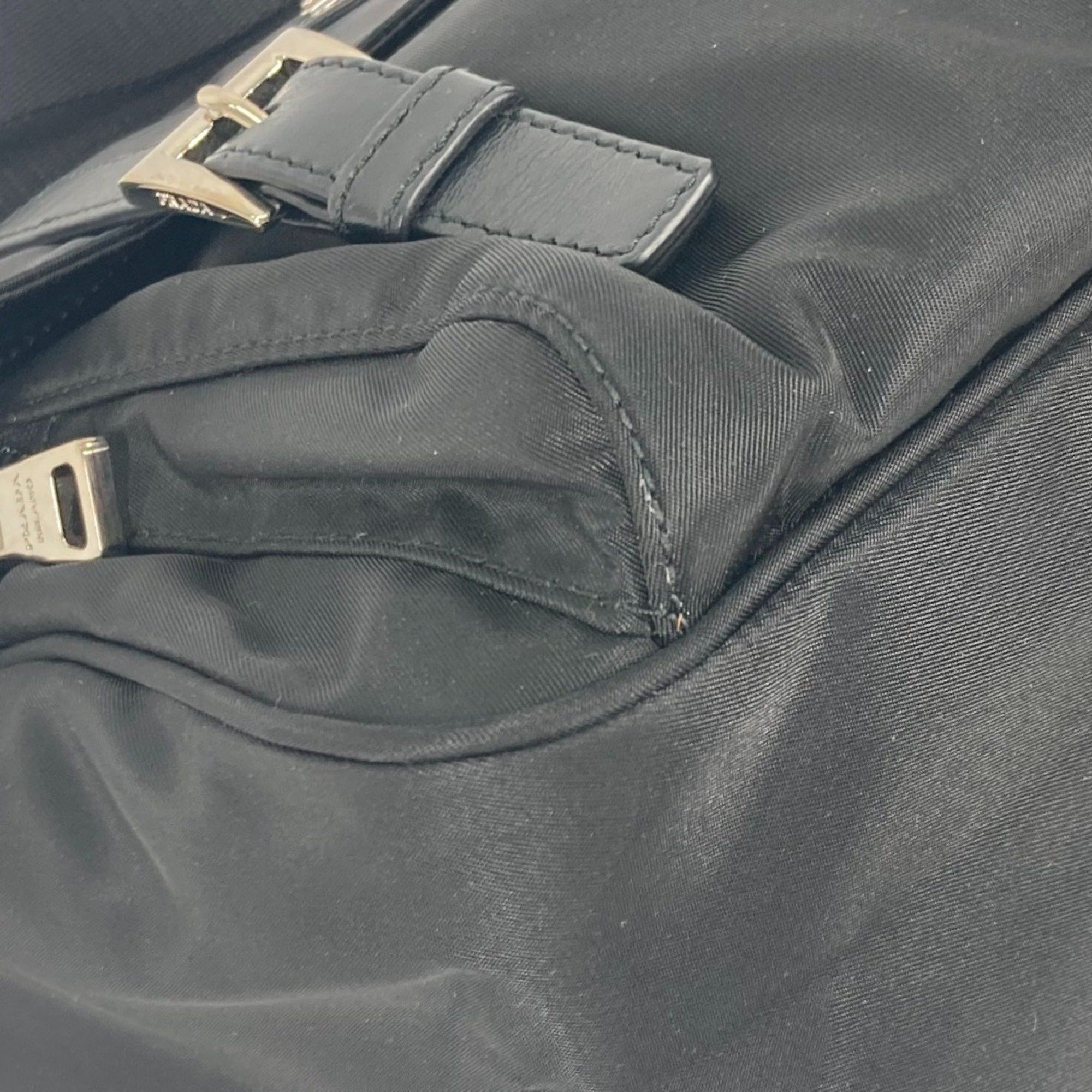Prada PRADA BT0713 triangle logo triangle logo plate Crossbody bag Pochette Shoulder Bag Black Size ONE SIZE - 5 Thumbnail