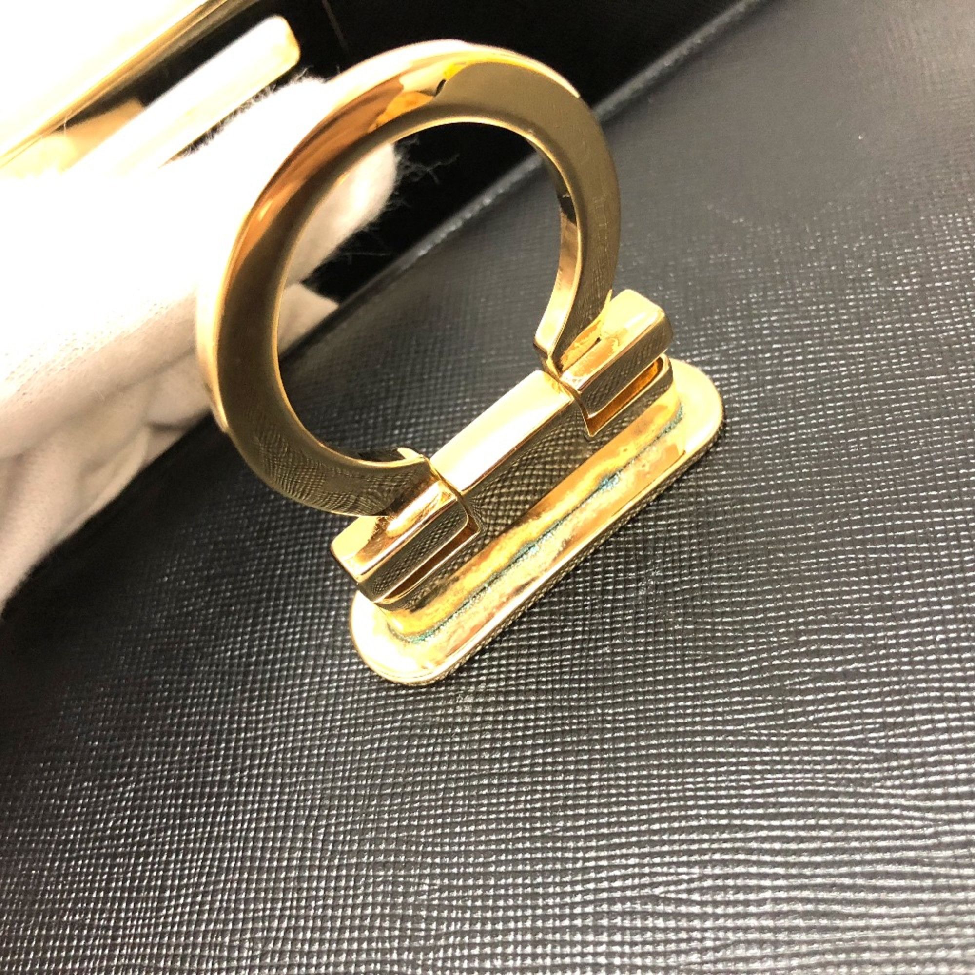 Salvatore Ferragamo Salvatore Ferragamo Bag 2WAY Hand Bag Black GoldHardware Size ONE SIZE - 9 Thumbnail