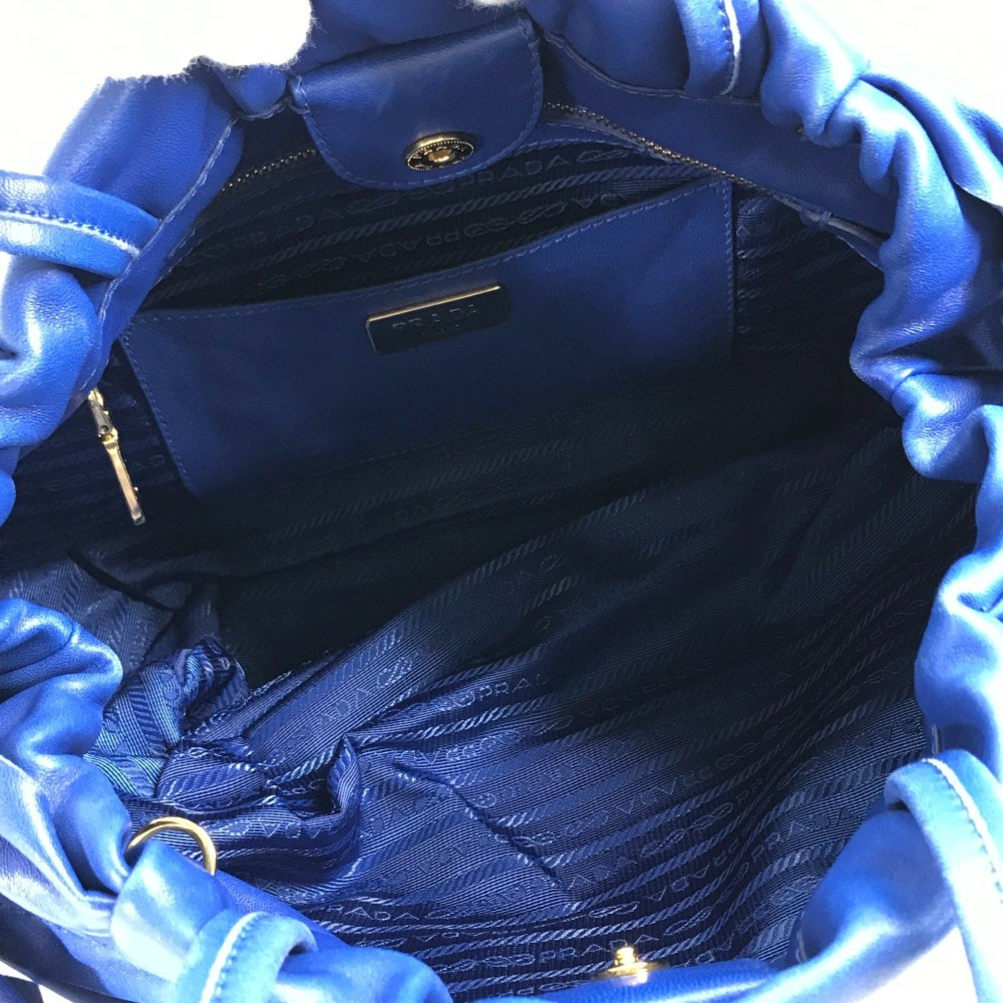 Prada PRADA Logo Crossbody 2WAY Shoulder Bag Bag Tote Bag Hand Bag blue Size ONE SIZE - 12 Thumbnail
