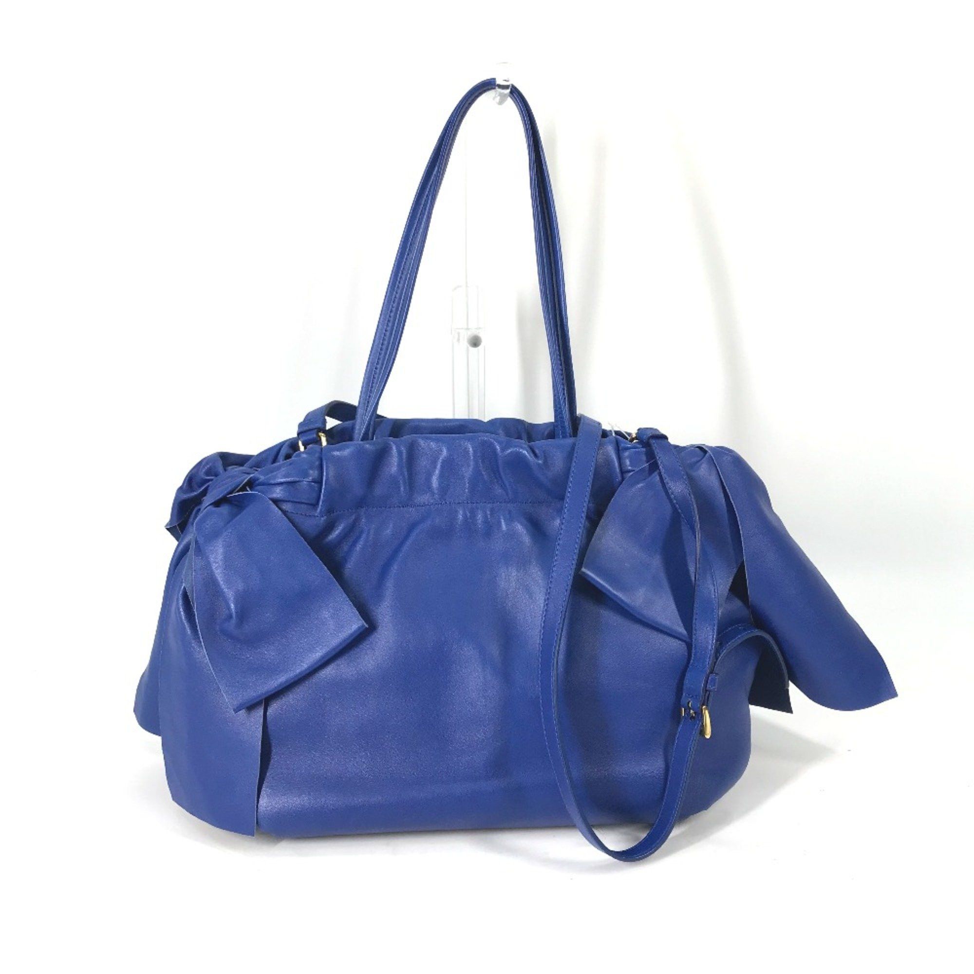 Prada PRADA Logo Crossbody 2WAY Shoulder Bag Bag Tote Bag Hand Bag blue Size ONE SIZE - 2 Thumbnail