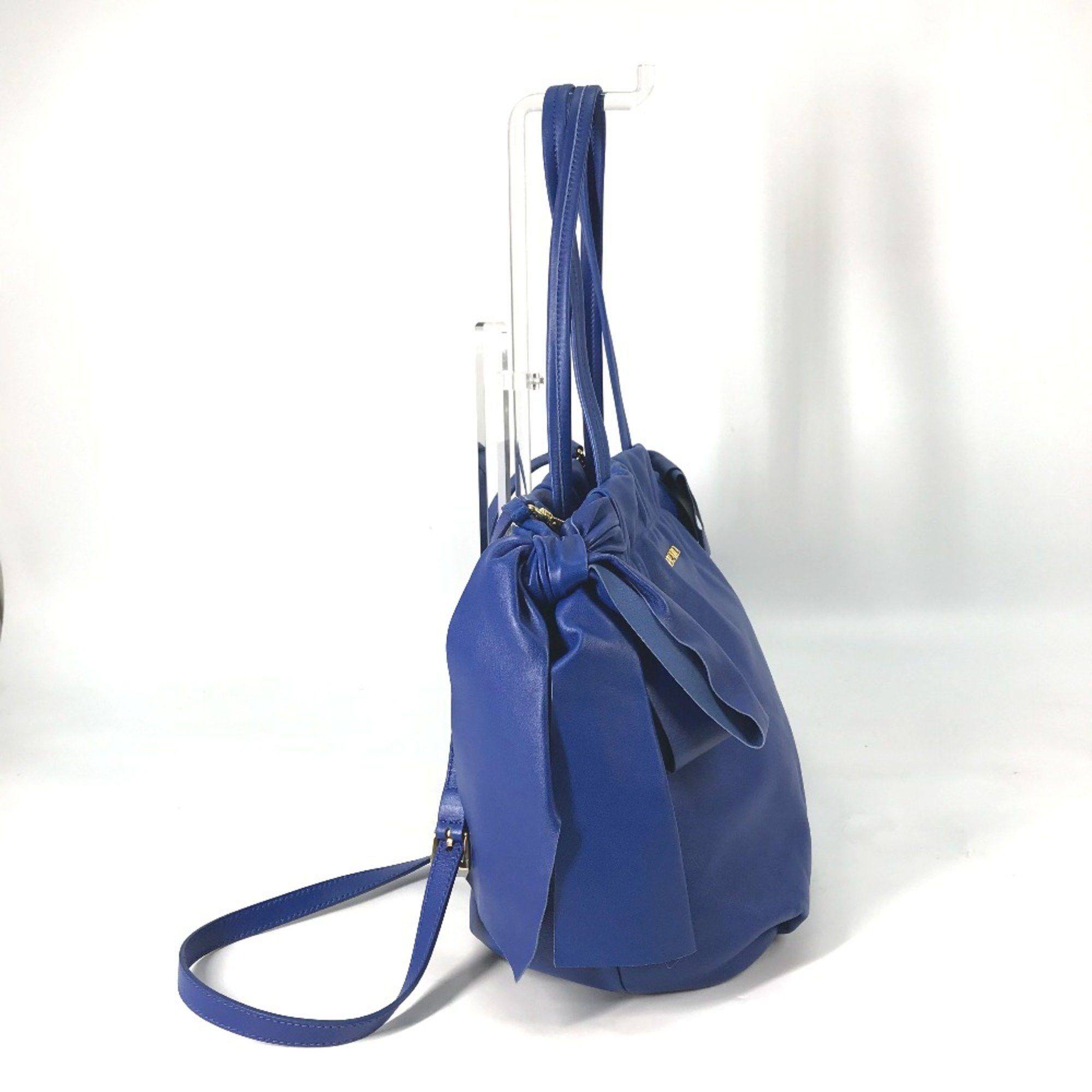 Prada PRADA Logo Crossbody 2WAY Shoulder Bag Bag Tote Bag Hand Bag blue Size ONE SIZE - 4 Thumbnail
