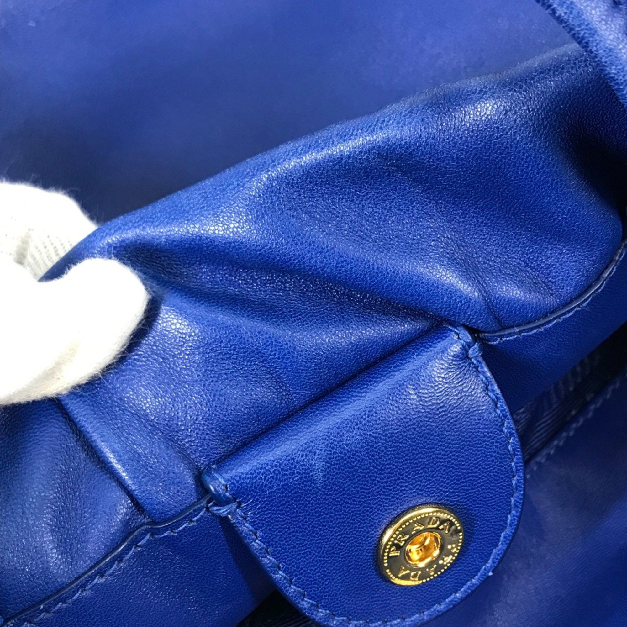 Prada PRADA Logo Crossbody 2WAY Shoulder Bag Bag Tote Bag Hand Bag blue Size ONE SIZE - 14 Thumbnail