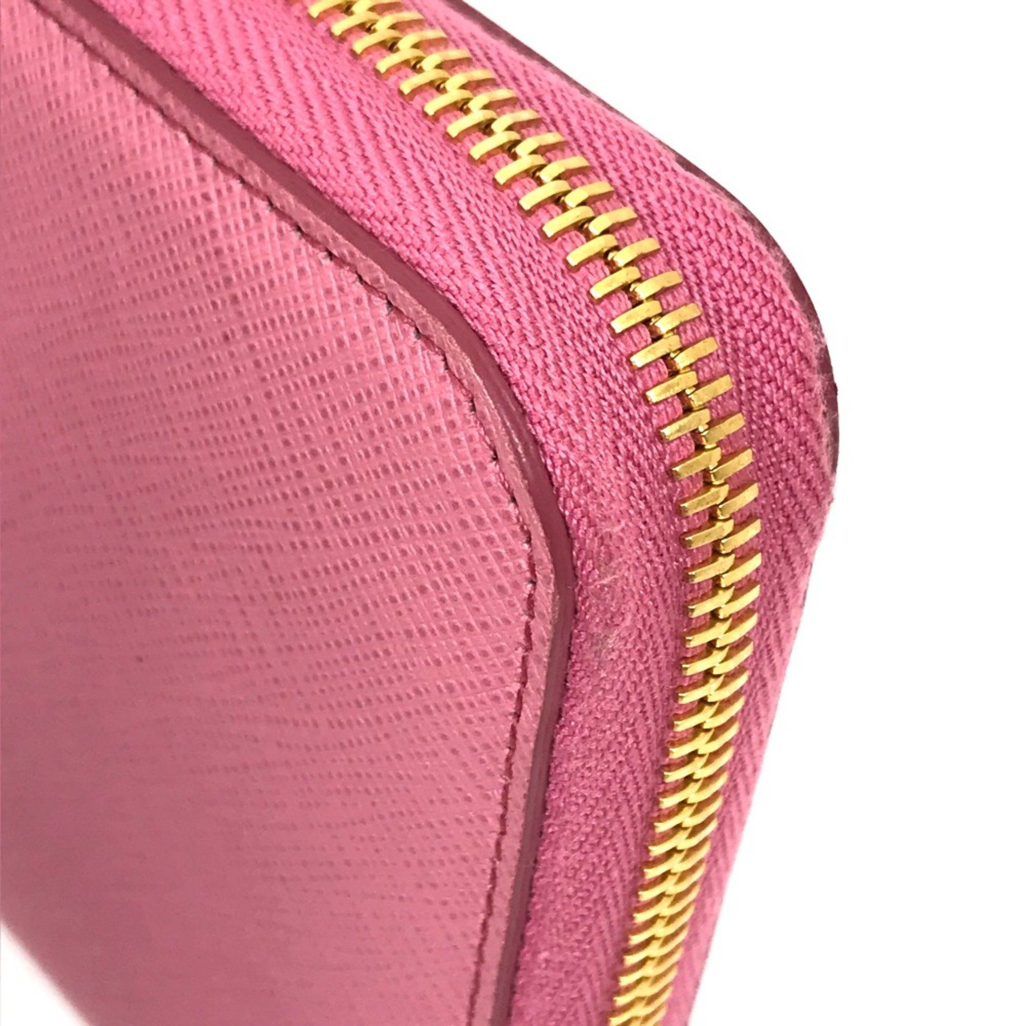 Prada PRADA 1ML506 logo Zip Around Long Wallet BEGONIA pink Size ONE SIZE - 8 Thumbnail